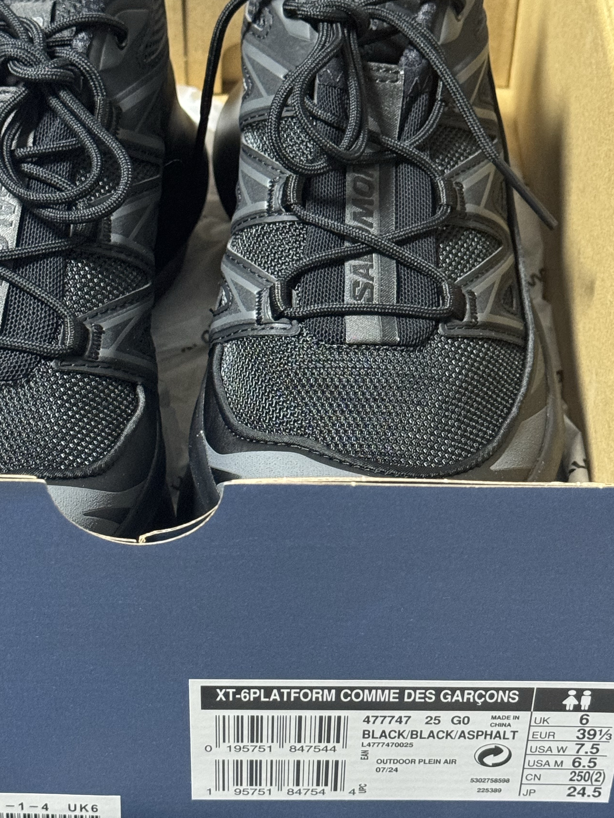 Salomon x Comme des Garcons XT-6 Expanse Platform Black 착용 스타일