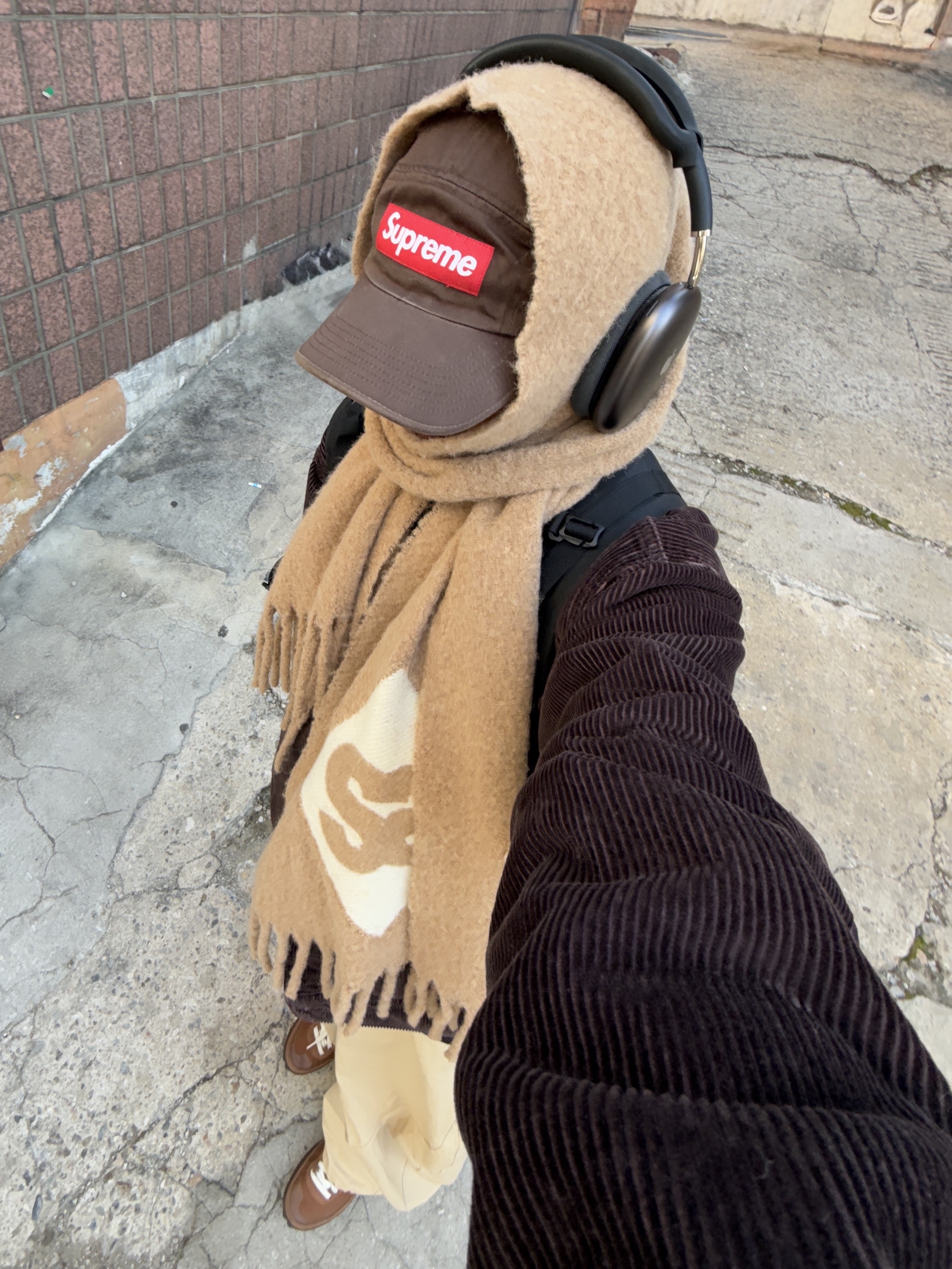 Nike x Tom Sachs General Purpose Shoe Brown, Supreme Washed Chino Twill Camp Cap Brown - 21FW 착용 스타일 - 3
