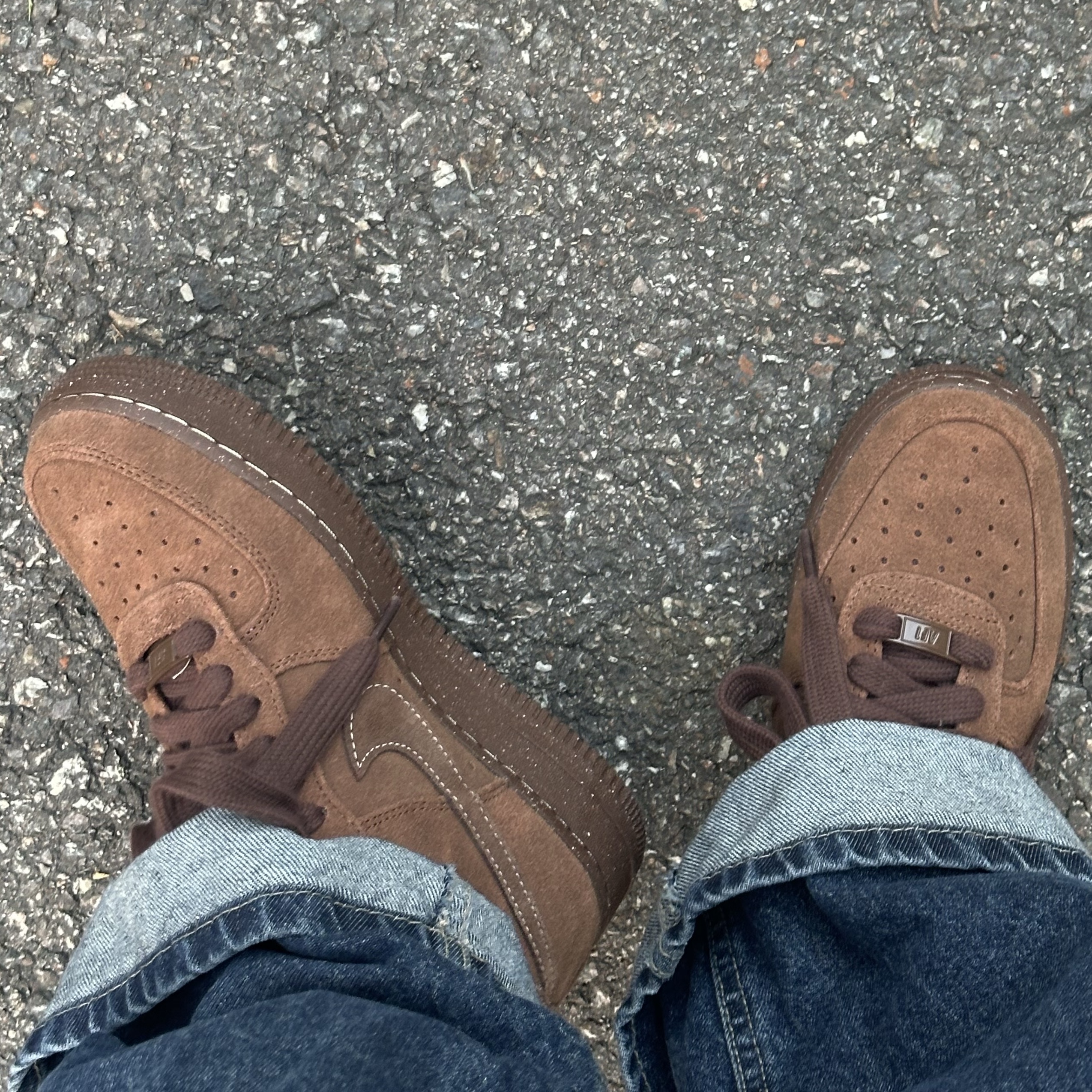 (W) Nike Air Force 1 '07 Cacao Wow 착용 스타일 - 1