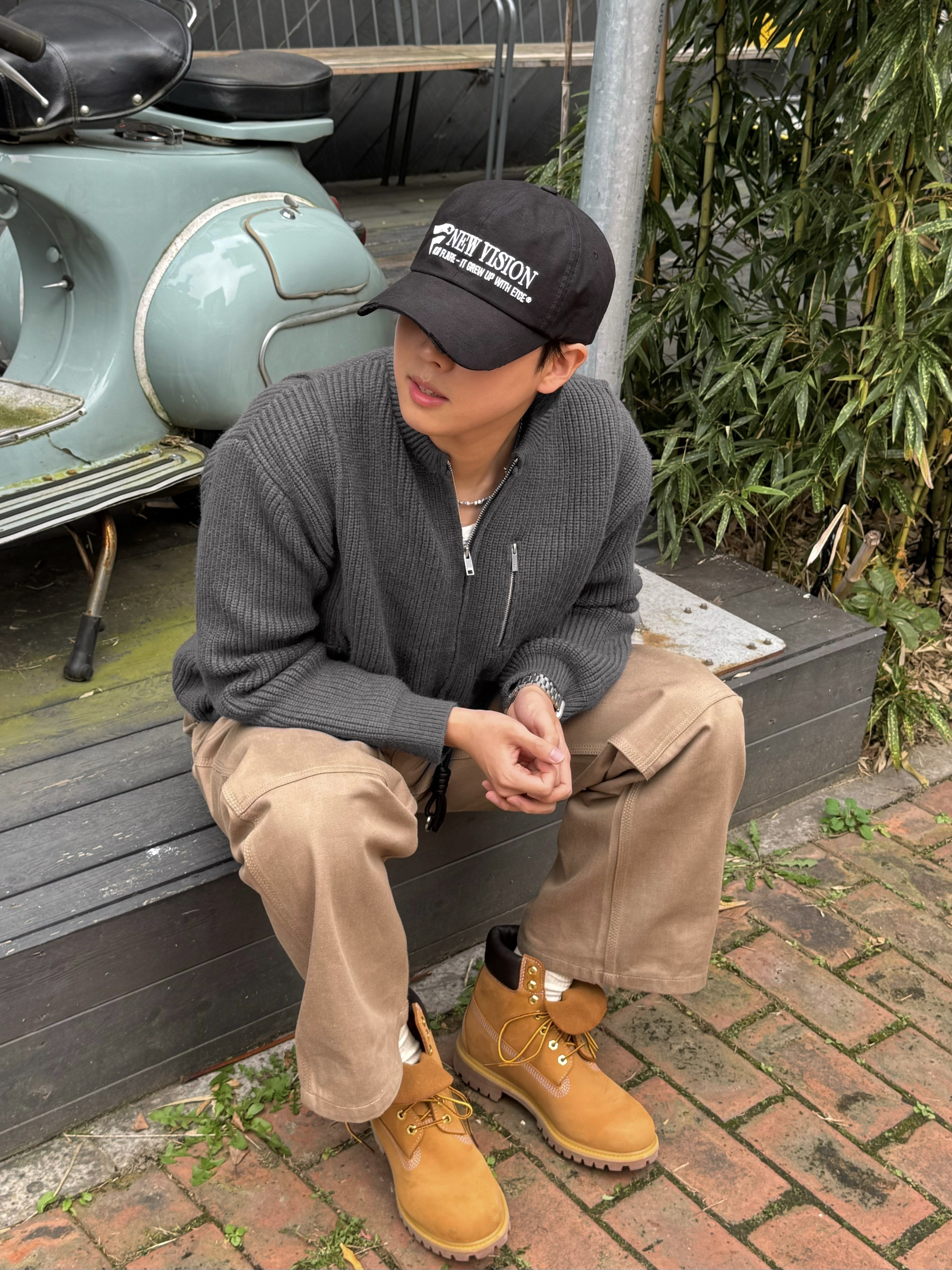 Timberland Premium 6 inch Waterproof Boot Wheat Nubuck - Wide, [더블적립] ETCE New Vision Destroyed Washed Cap Black 착용 스타일 - 1