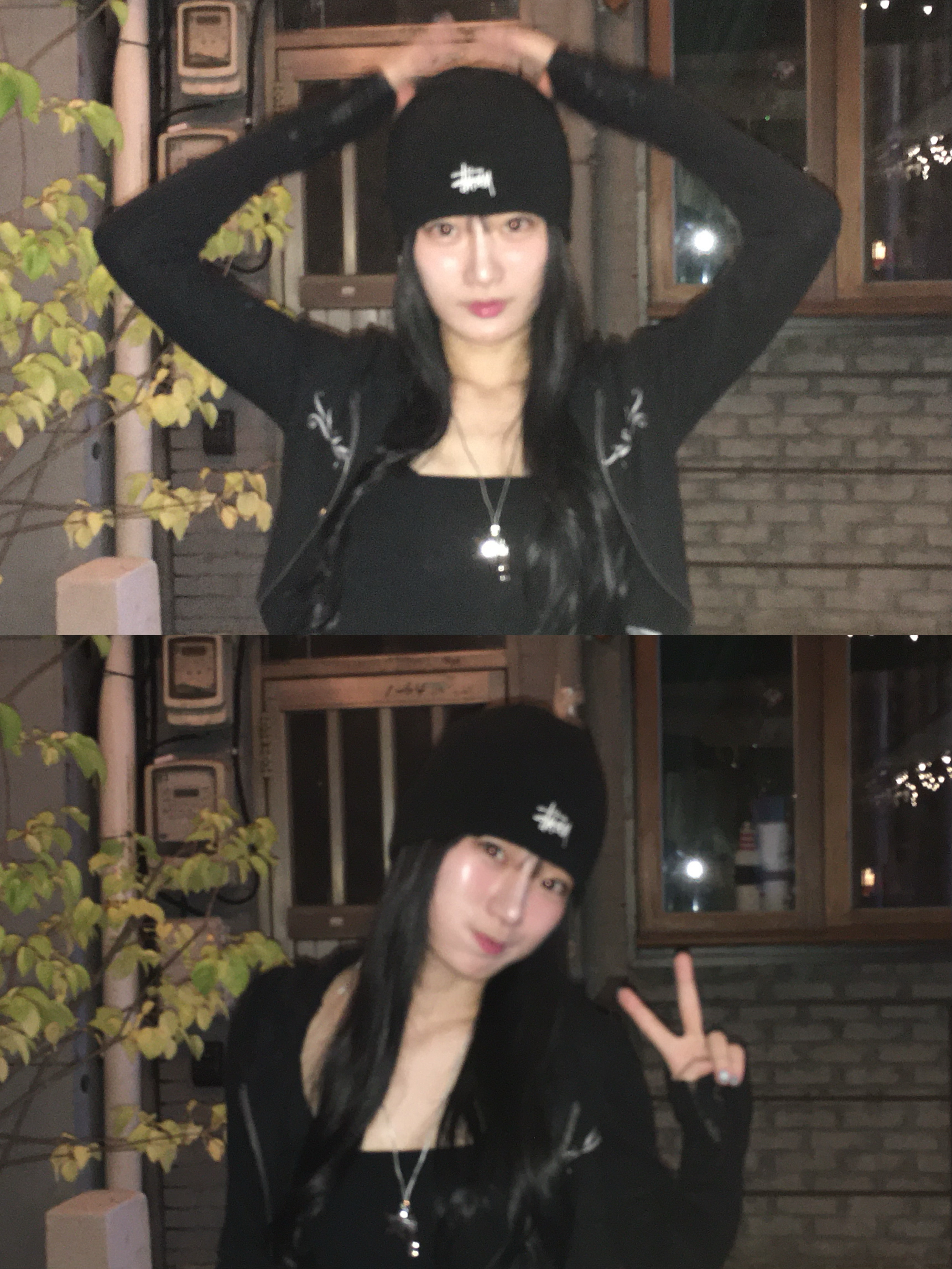 Stussy Basic Skullcap Beanie Black 착용 스타일 - 5