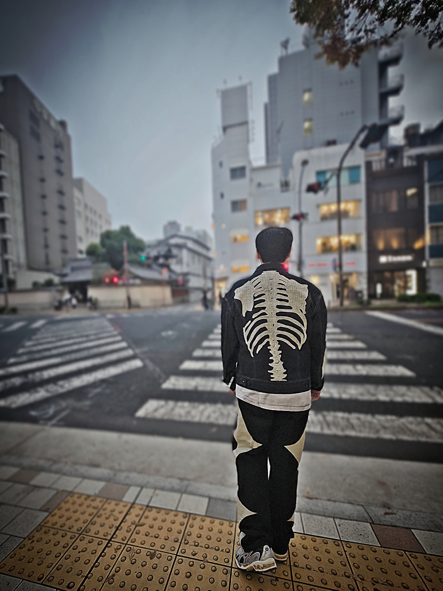 Kapital 11.5 oz. Denim Mexican Tuxedo Westerner Bone Jacket Indigo, Thug Club TC Leather Washing Denim Pants War Ver. Black 착용 스타일