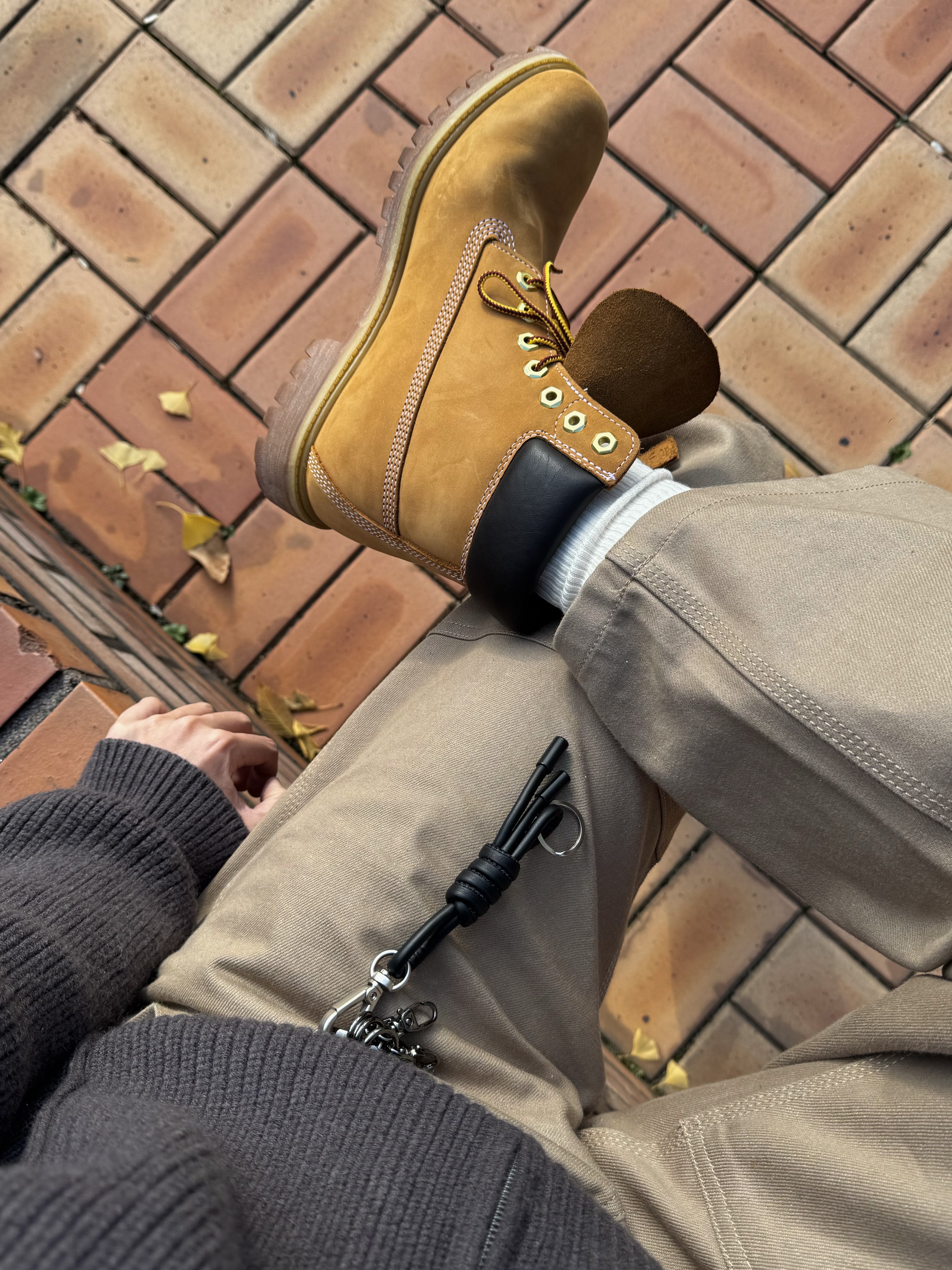 Timberland Premium 6 inch Waterproof Boot Wheat Nubuck - Wide, [더블적립] ETCE New Vision Destroyed Washed Cap Black 착용 스타일 - 4