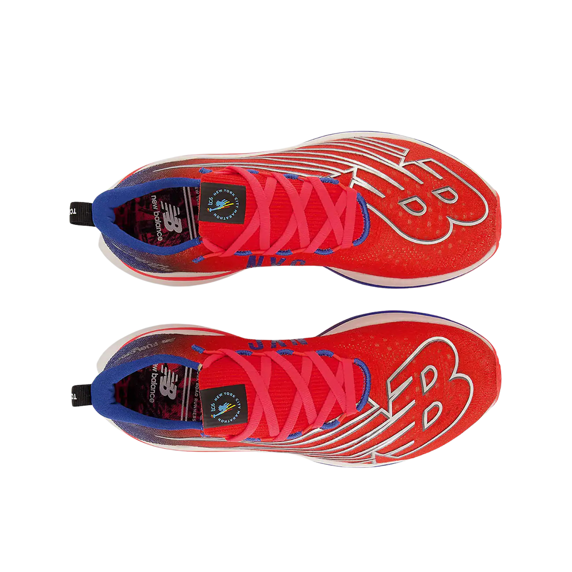 (W) 뉴발란스 NYC 마라톤 퓨어셀 슈퍼컴프 엘리트 v3 일렉트릭 레드 코발트((W) New Balance NYC Marathon Fuelcell SuperComp Elite v3 Electric Red Cobalt) - 2