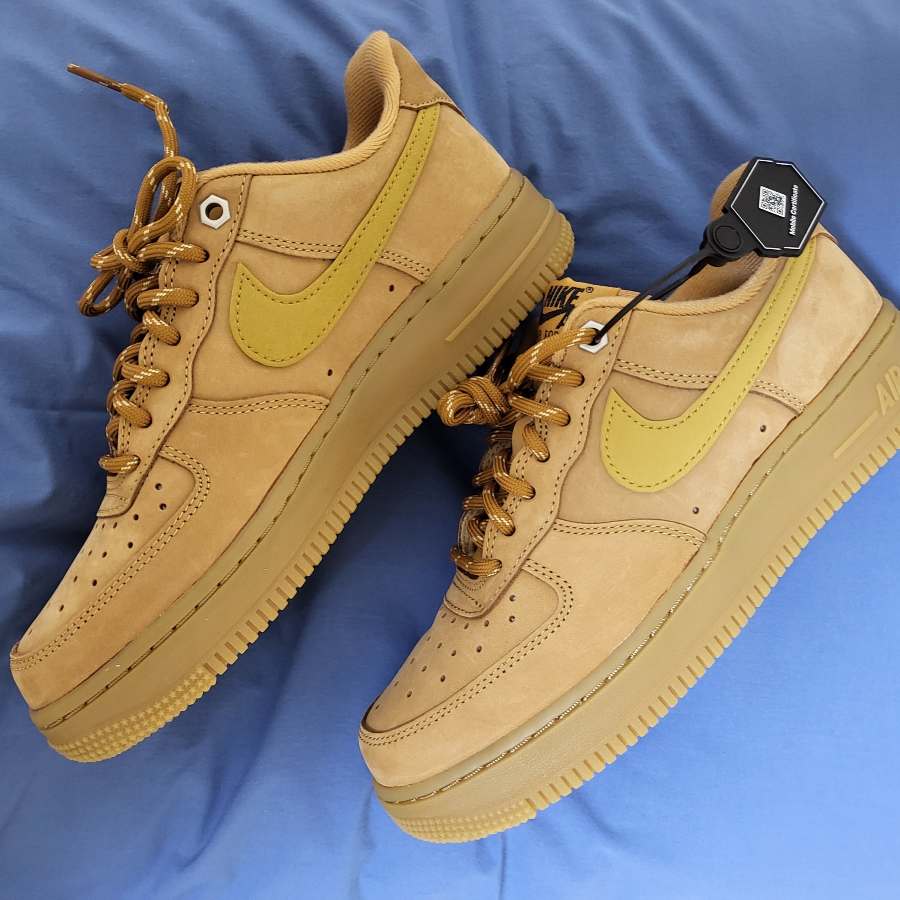 (W) Nike Air Force 1 '07 WB Flax Wheat 착용 스타일 - 1