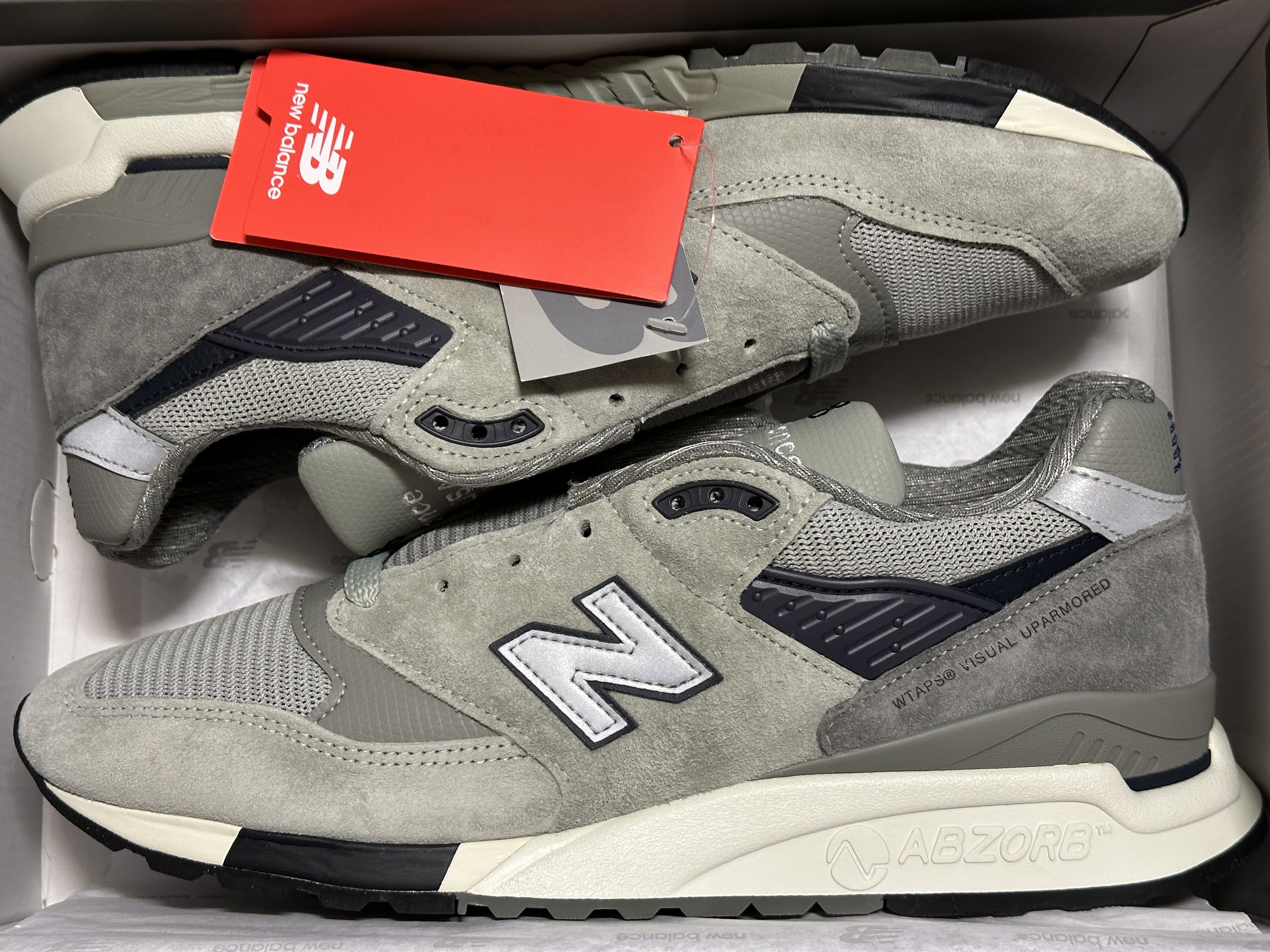 New Balance x WTAPS 998 Made in USA Gray 착용 스타일 - 1