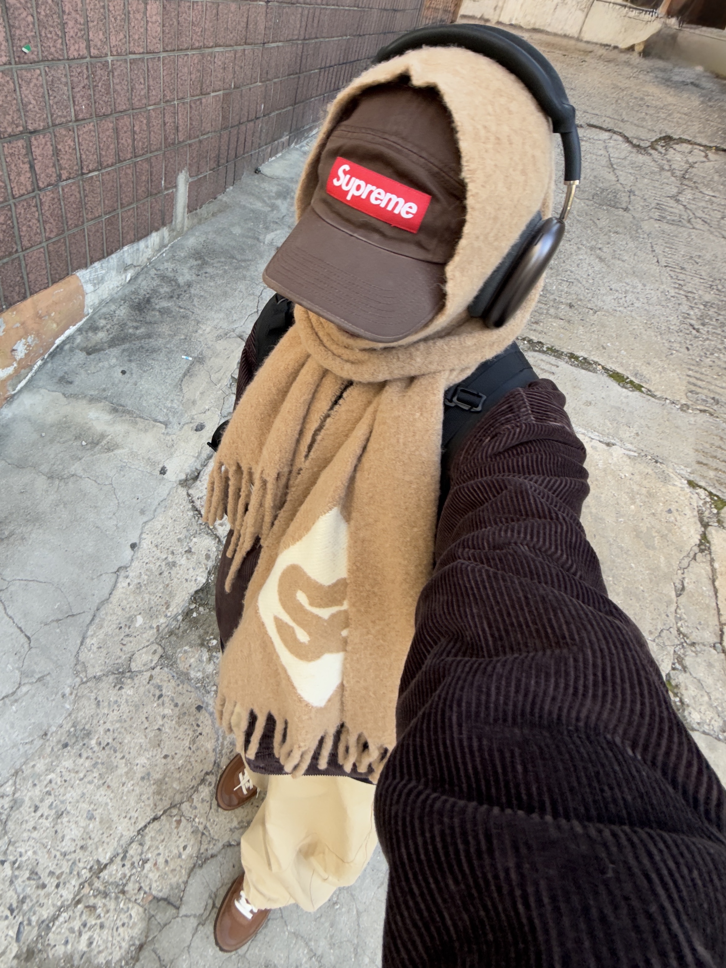 Nike x Tom Sachs General Purpose Shoe Brown, Supreme Washed Chino Twill Camp Cap Brown - 21FW 착용 스타일 - 2