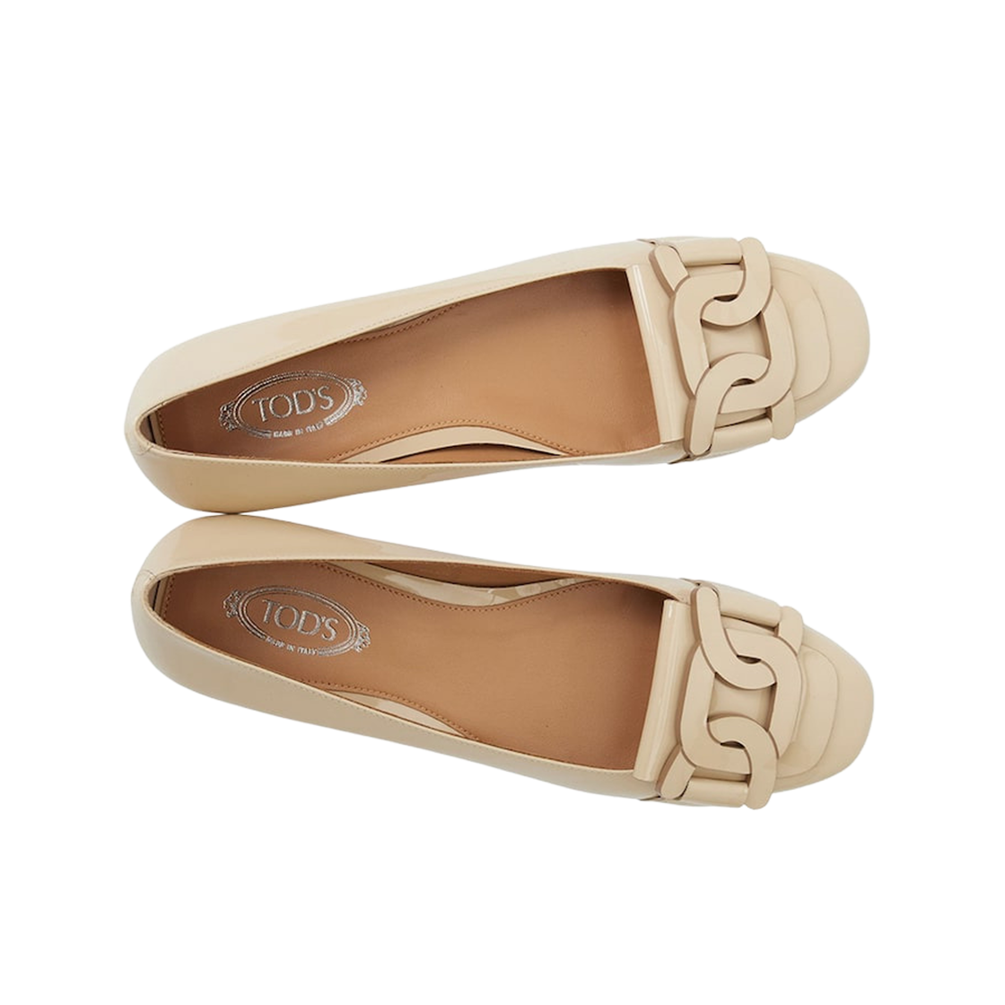 (W) 토즈 케이트 레더 발레리나 베이지((W) Tod's Kate Leather Ballerina Beige) - 2