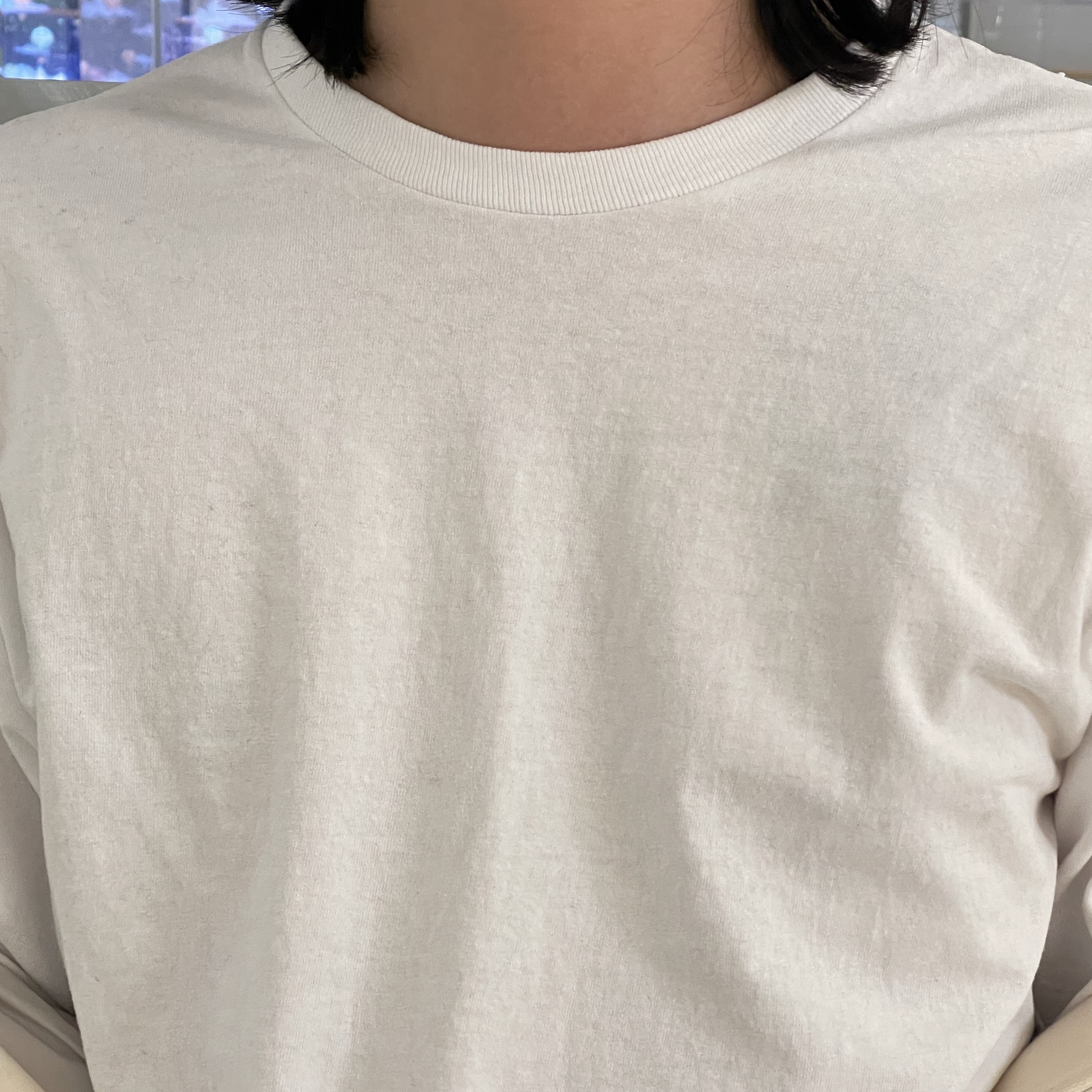Gildan Heavy Ultra Cotton Long Sleeve T-Shirt White Black (2Pack) 착용 스타일 - 5