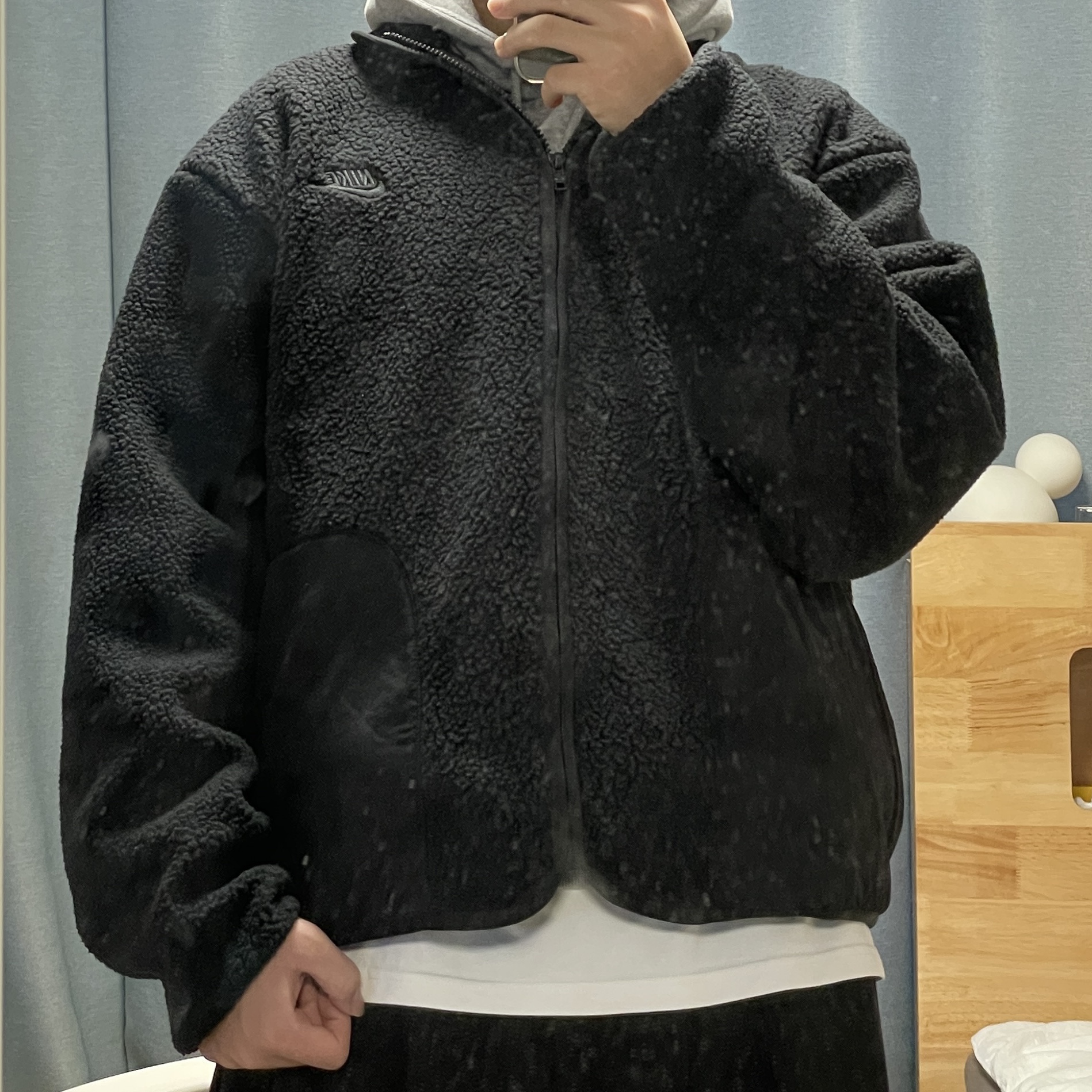 Nike Club Fleece Winterized Jacket Black - Asia 착용 스타일