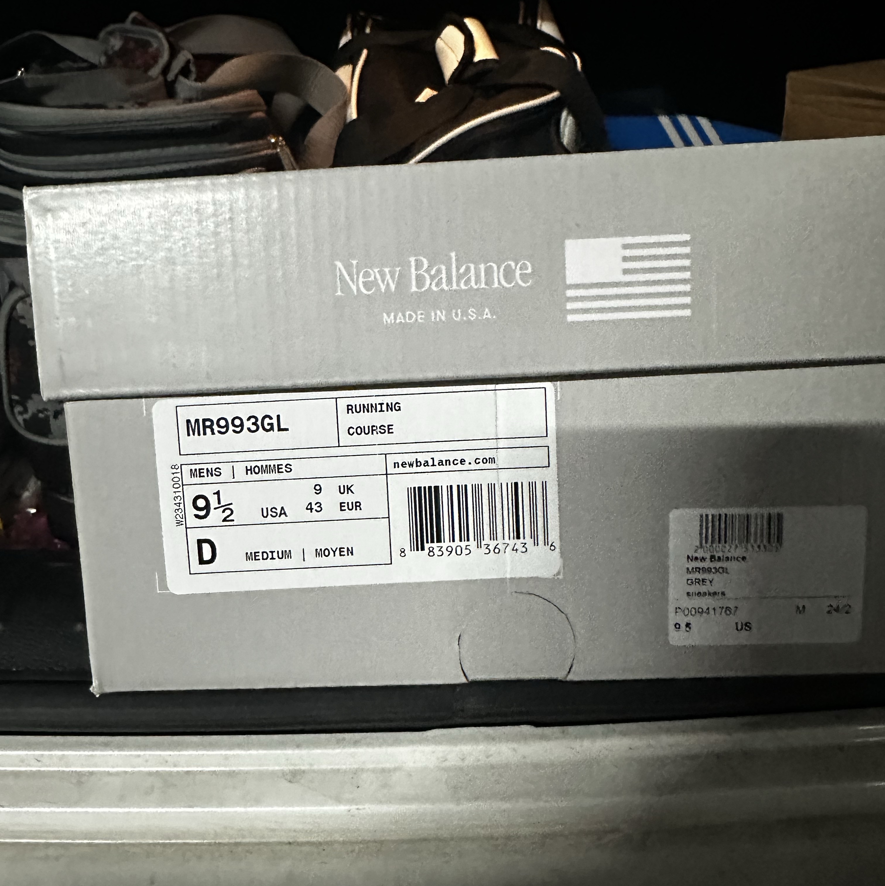 New Balance 993 Made in USA Grey - D Standard 착용 스타일