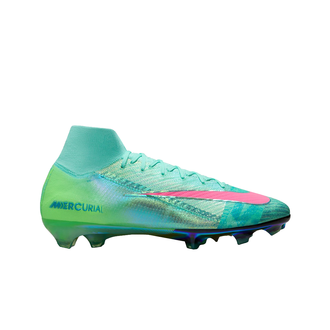 나이키 줌 머큐리얼 슈퍼플라이 10 엘리트 SE FG 하이퍼 터콰이즈 앤 블루 라군(Nike Zoom Mercurial Superfly 10 Elite SE FG Hyper Turquoise and Blue Lagoon)