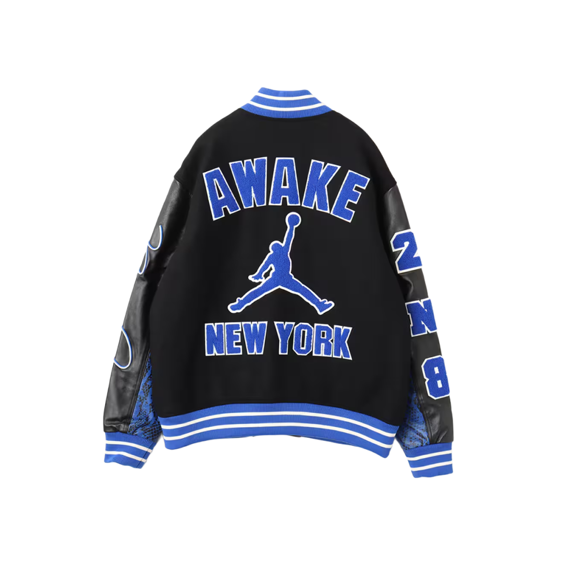 FQ5439-010 Jordan x Awake NY Varsity Jacket Black (FQ5439-010) - 대표 이미지 #1