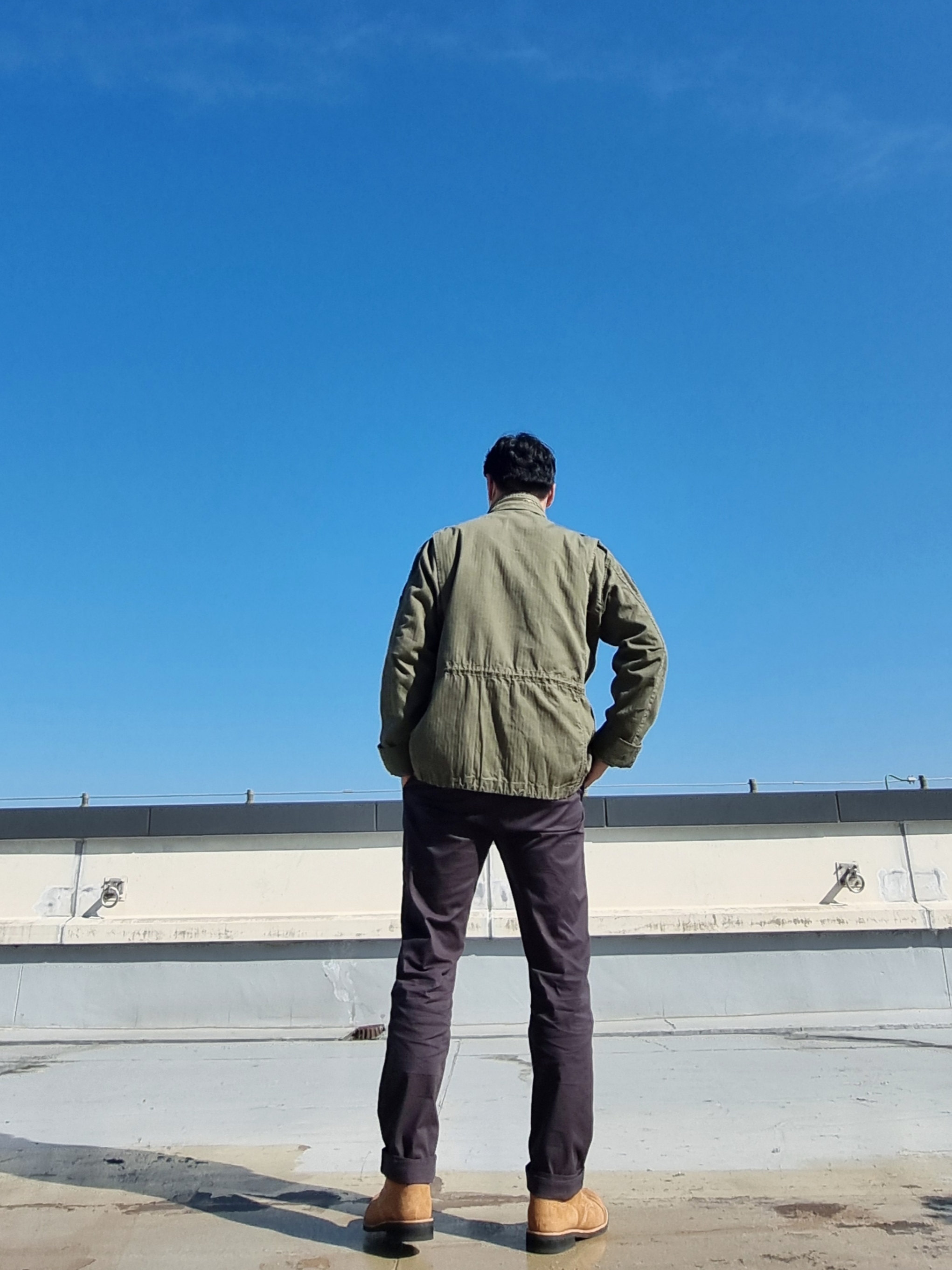 JOSEPHT WorkBoots Beige, Saint James Meridien Moderne Striped Sailor Shirt Ecru Marine 착용 스타일 - 3