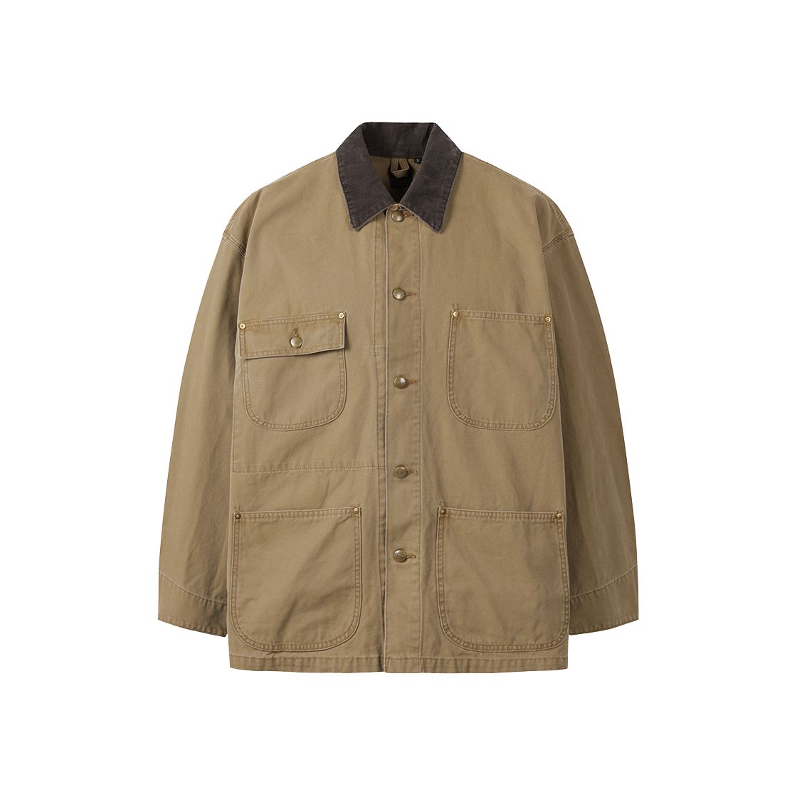 오어슬로우 릴렉스 핏 커버올 브라운 - 24FW(Orslow Relax Fit Coverall Brown - 24FW)