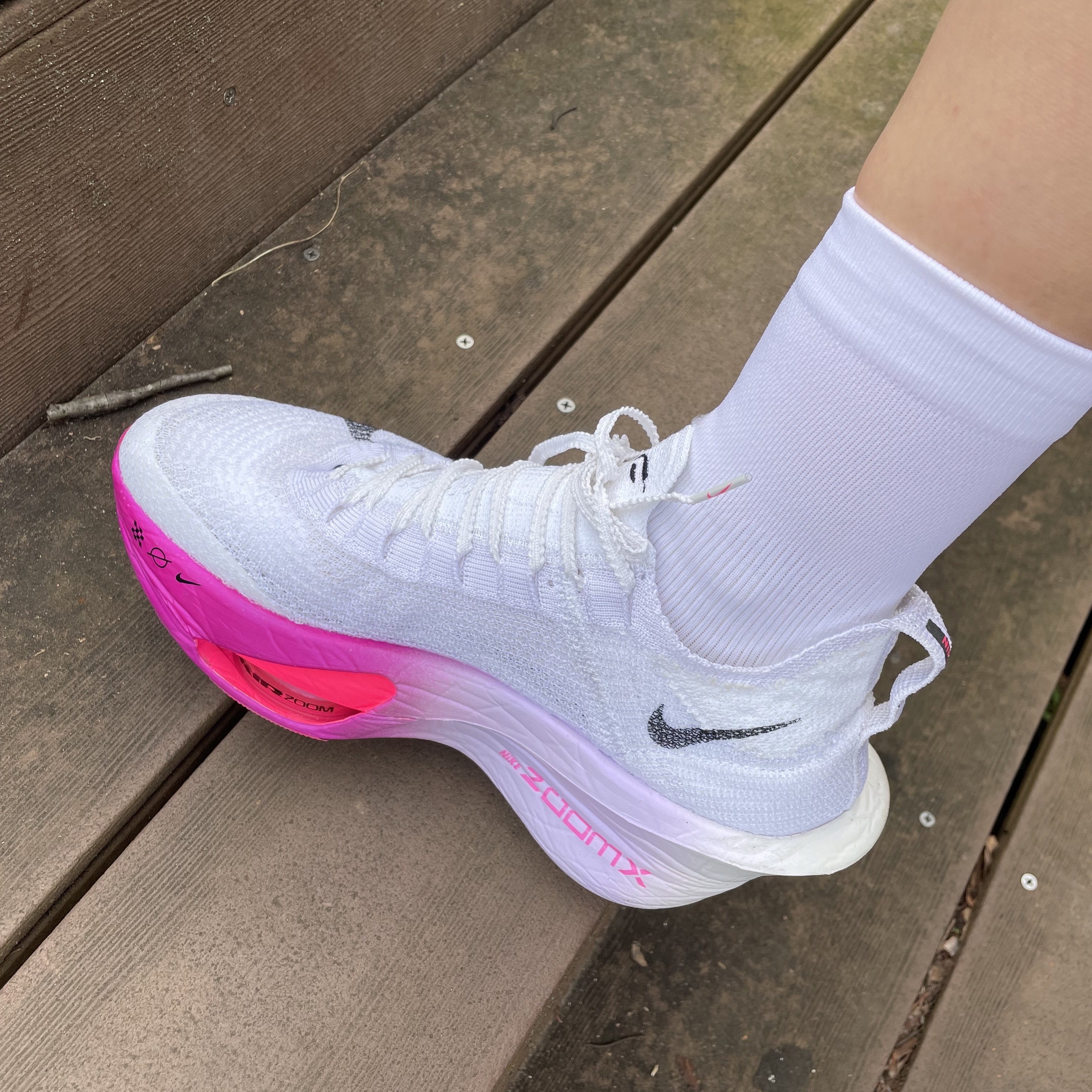 Nike Air Zoom Alphafly Next% 3 Hyper Pink 착용 스타일