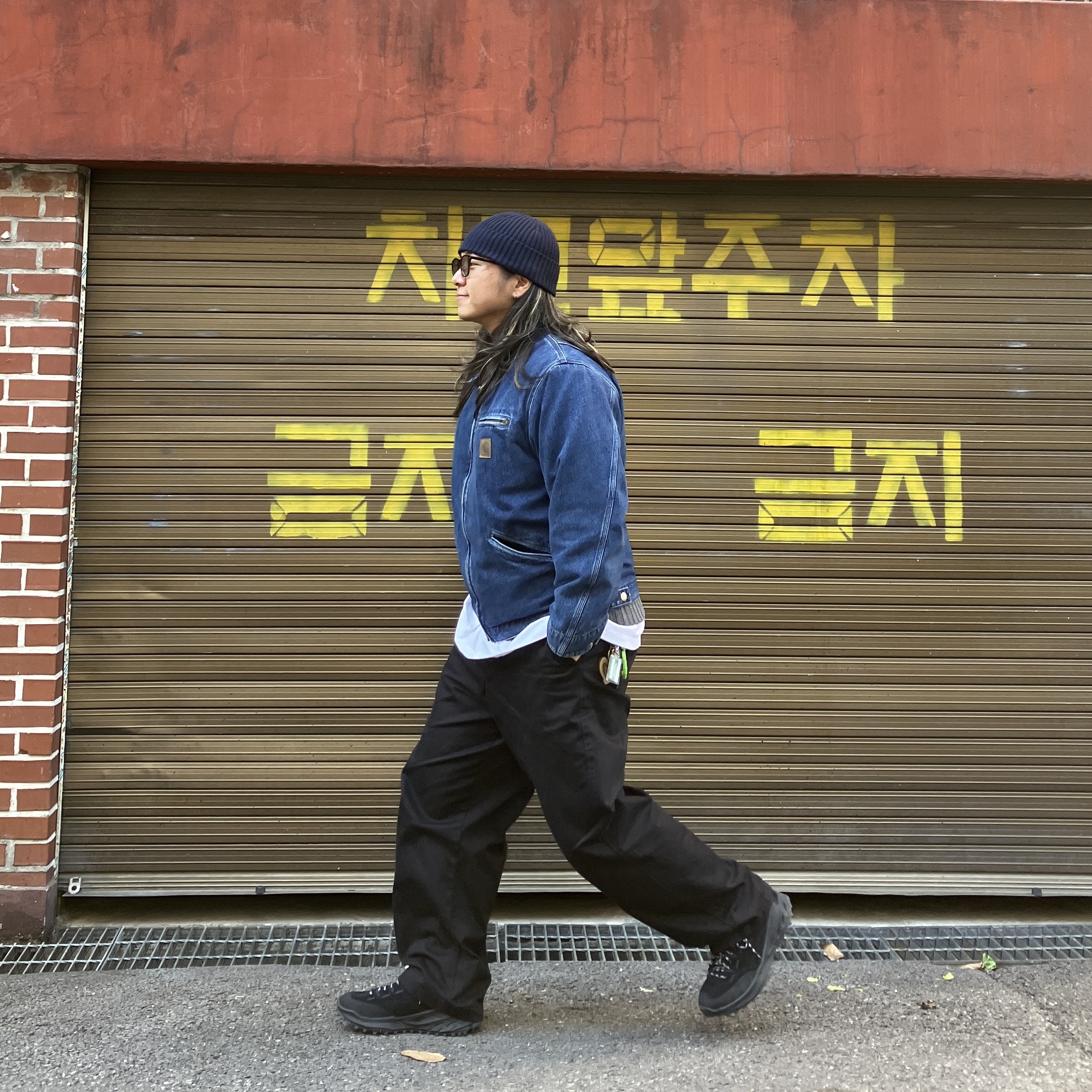 Keen Jasper Zionic Men sneakers Black, Carhartt WIP Norco Denim OG Detroit Jacket Blue Stone Washed 착용 스타일 - 1