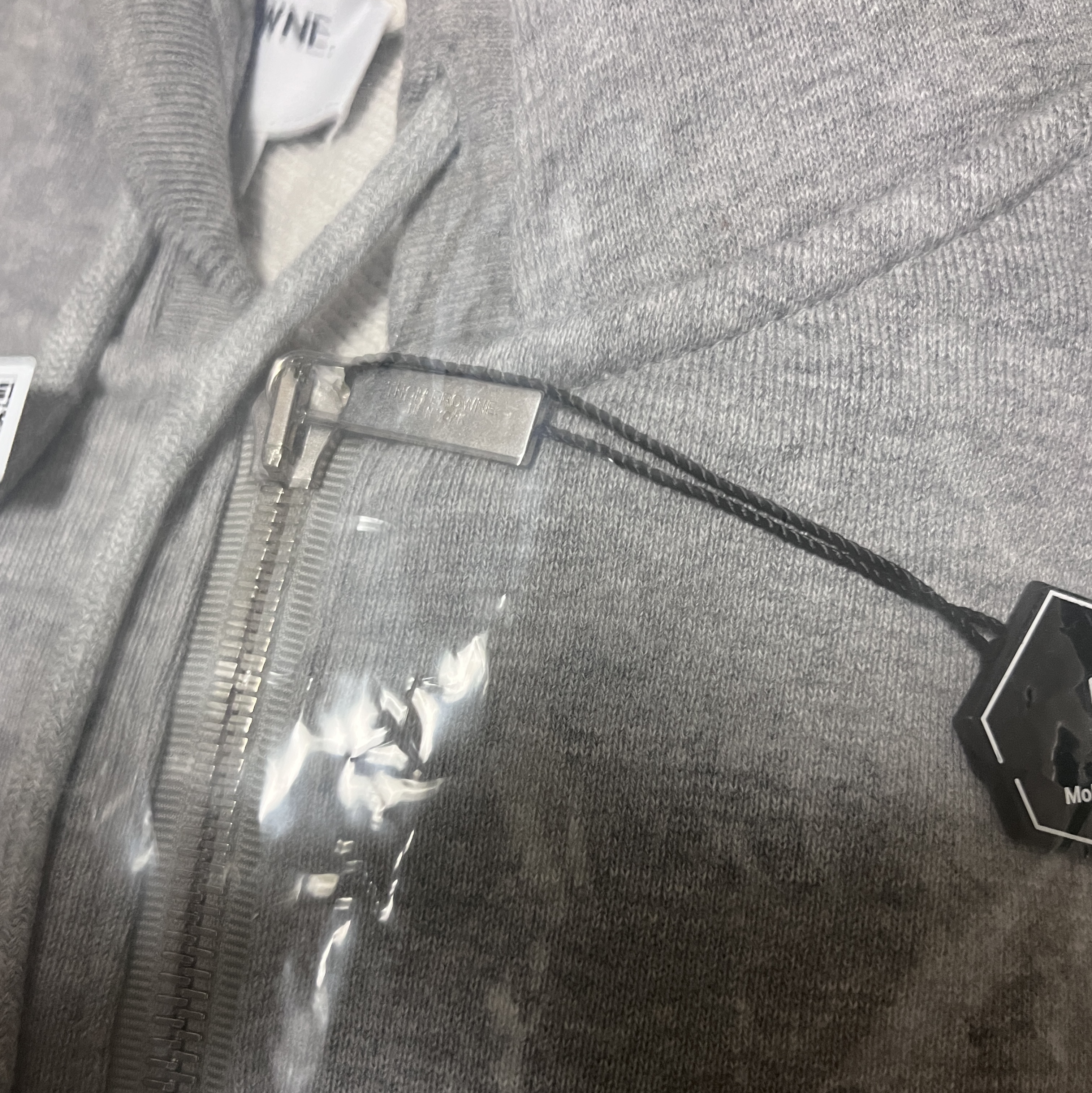 Thom Browne Engineered 4-Bar Zip Hoodie Light Grey 착용 스타일