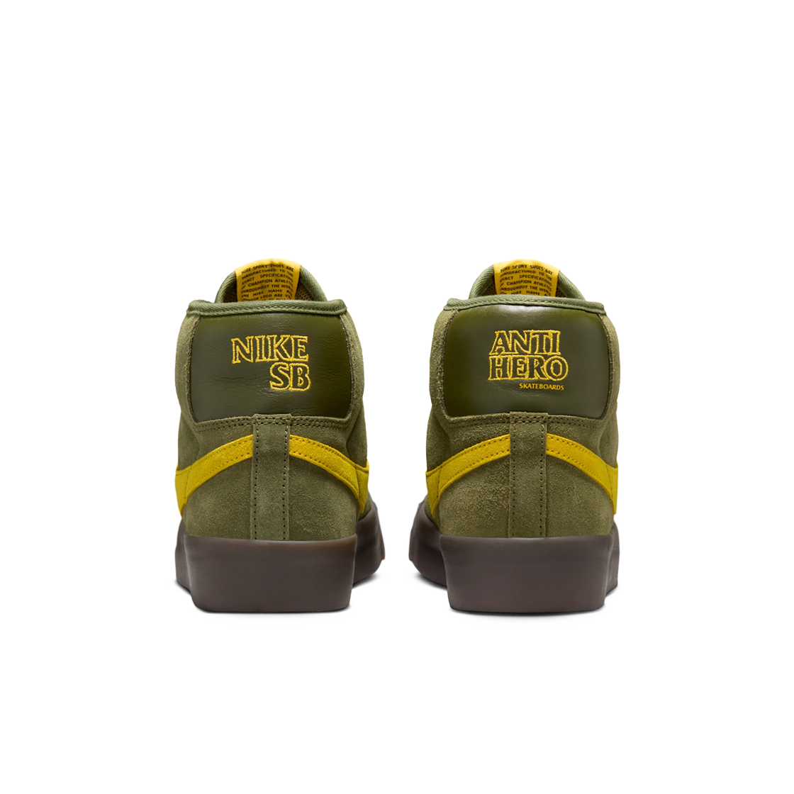 나이키 x 안티히어로 SB 줌 블레이저 미드 러프 그린 앤 아마릴로(Nike x Antihero SB Zoom Blazer Mid Rough Green and Amarillo) - 3