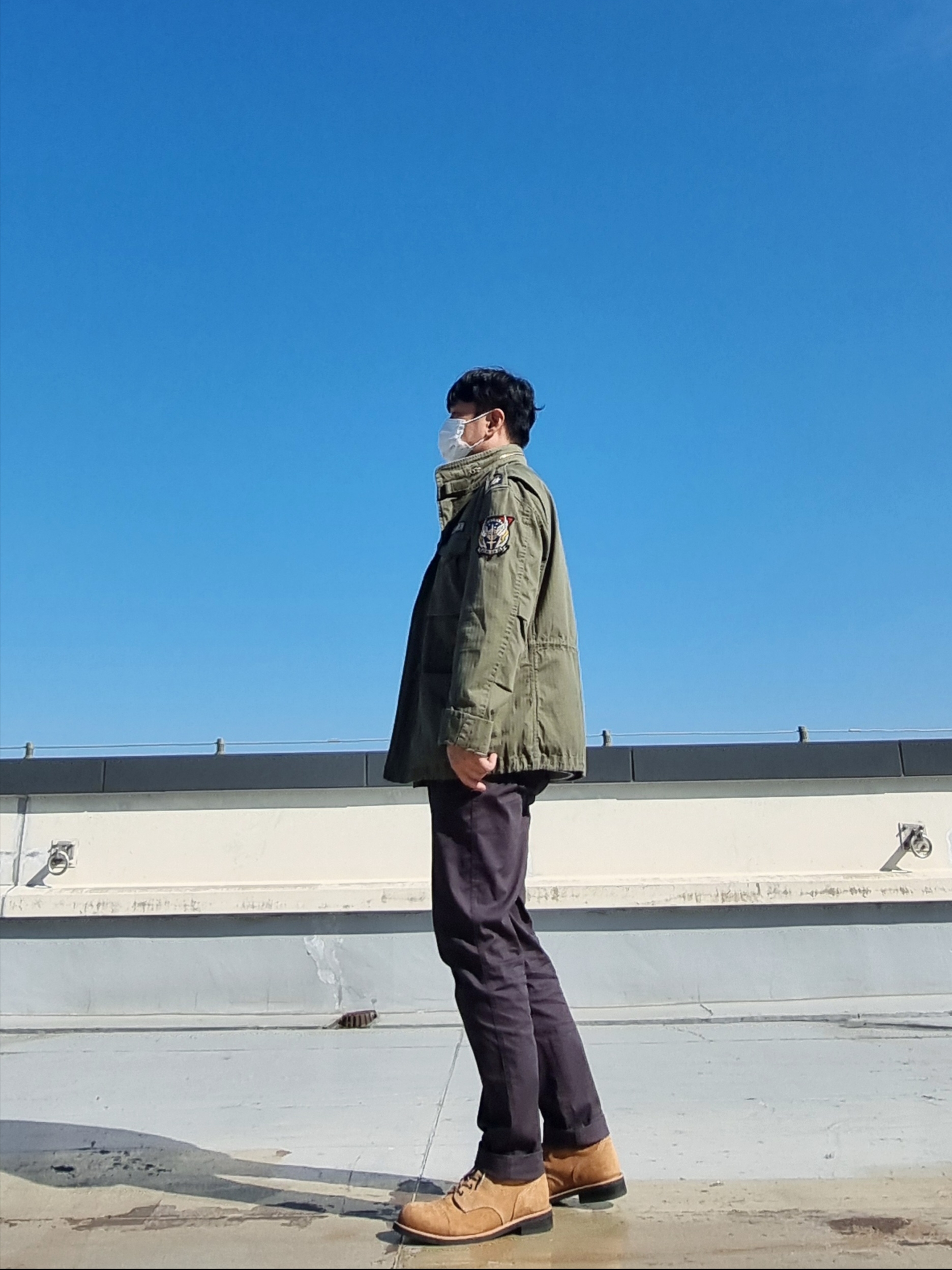 JOSEPHT WorkBoots Beige, Saint James Meridien Moderne Striped Sailor Shirt Ecru Marine 착용 스타일 - 4