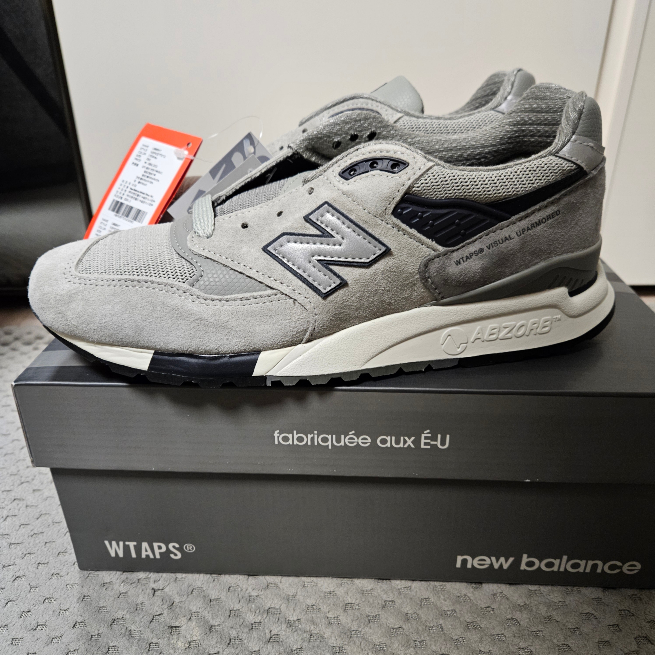 New Balance x WTAPS 998 Made in USA Gray 착용 스타일 - 2