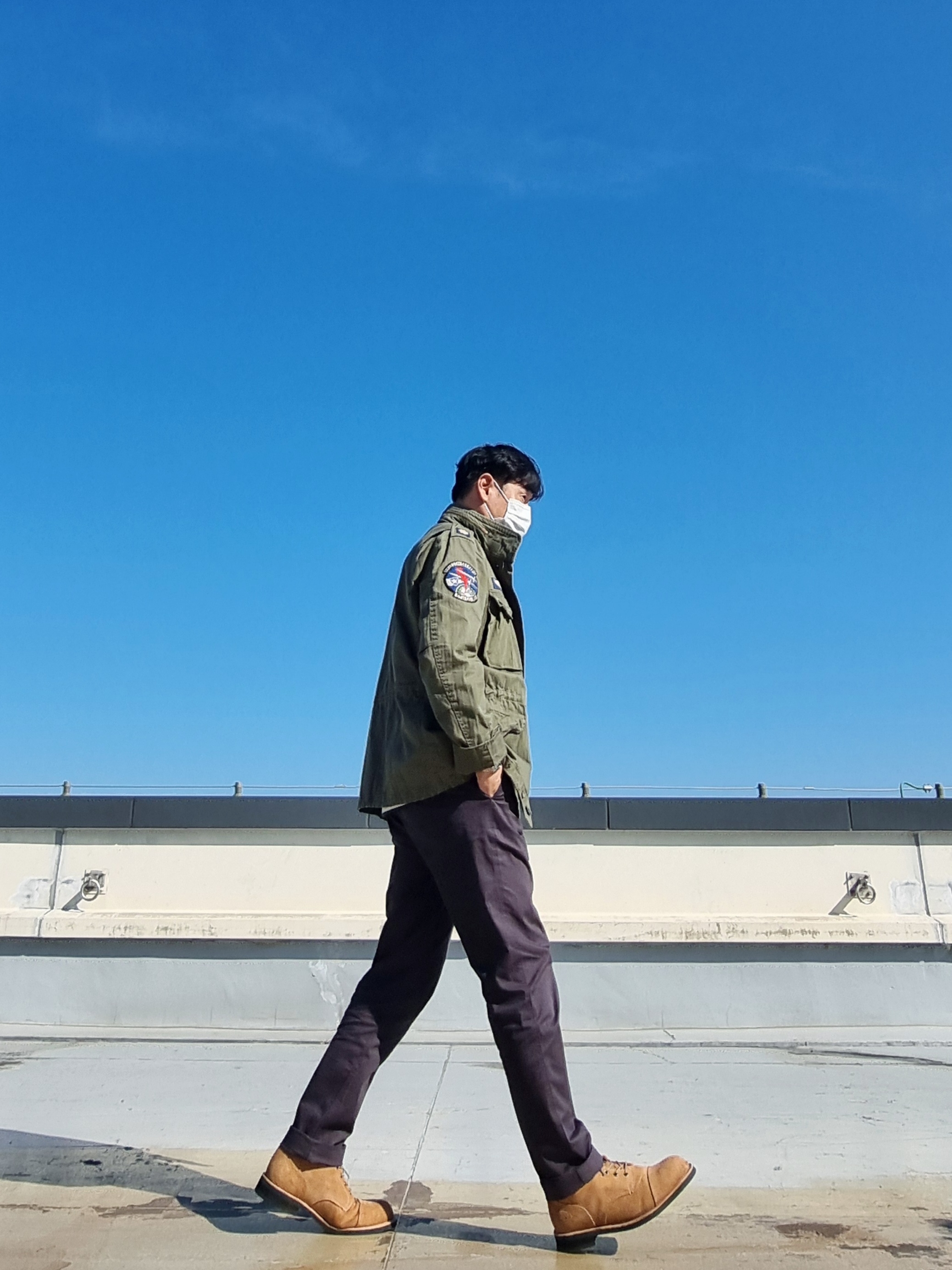 JOSEPHT WorkBoots Beige, Saint James Meridien Moderne Striped Sailor Shirt Ecru Marine 착용 스타일 - 6