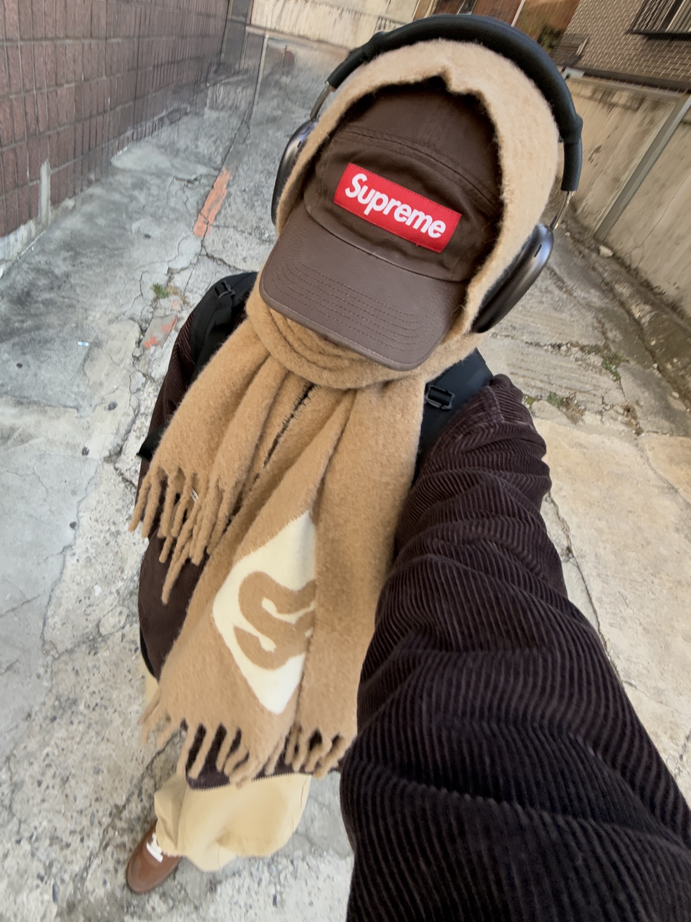 Nike x Tom Sachs General Purpose Shoe Brown, Supreme Washed Chino Twill Camp Cap Brown - 21FW 착용 스타일 - 1