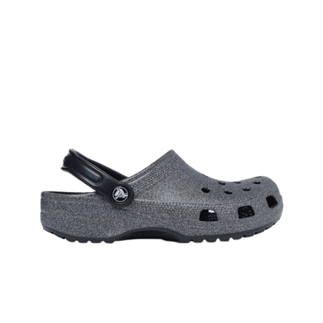 206993-001 (Kids) Crocs Classic Glitter Clog Black