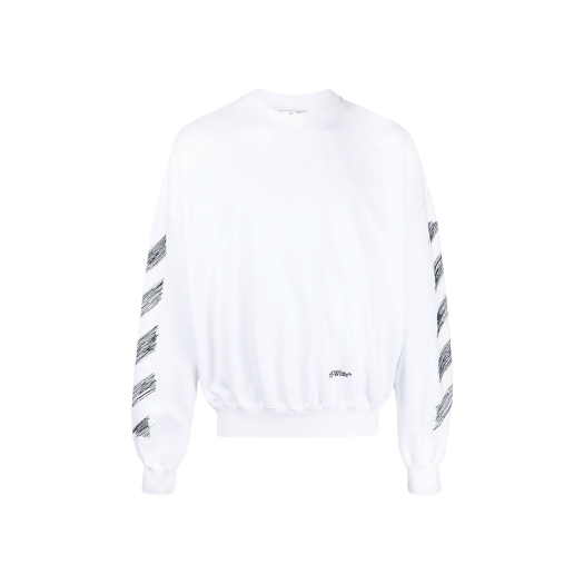 Off-White Scribble Diag Print Sweatshirt White