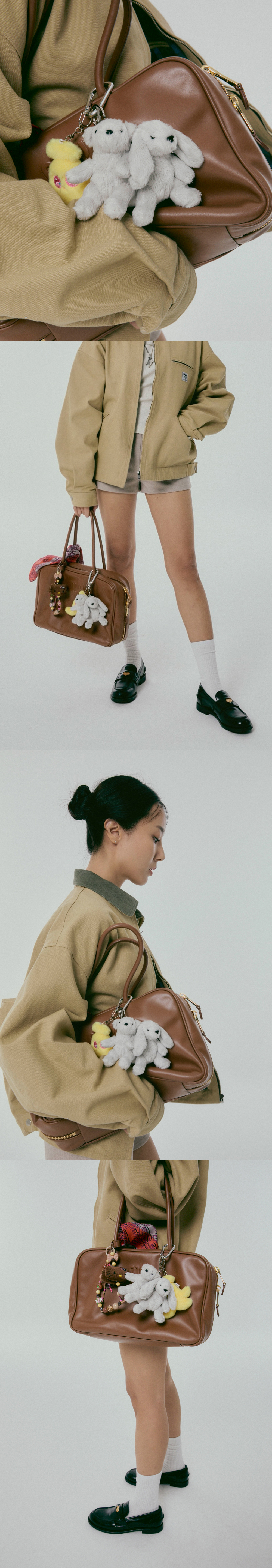 【限定数量】 Unsteady Market Teddy&Bunny BackPack Keyring 언스테디마켓 테디버니 백팩 키링 베이지 | Unsteady Market | KREAM