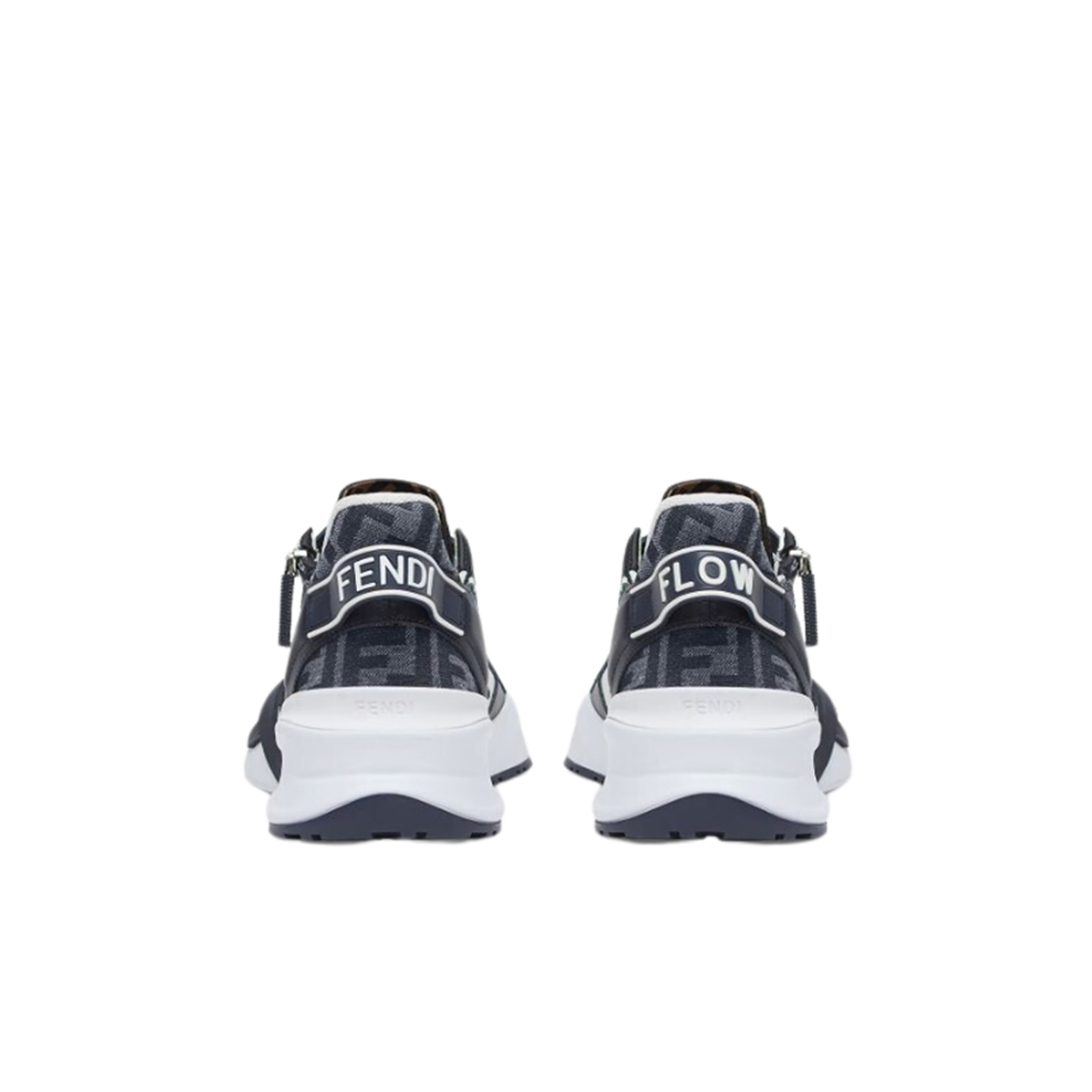펜디 플로우 FF 자카드 레더 스니커즈 블루(Fendi Flow FF Jacquard and Leather Sneakers Blue) - 3
