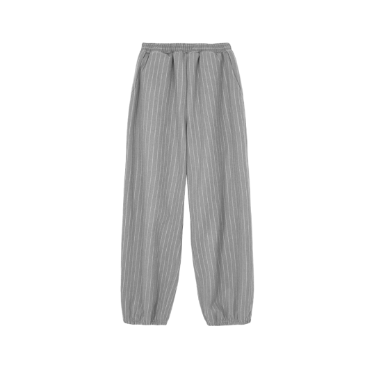 HN24W6 Hono Report Easy Big Pants Oat Stripe