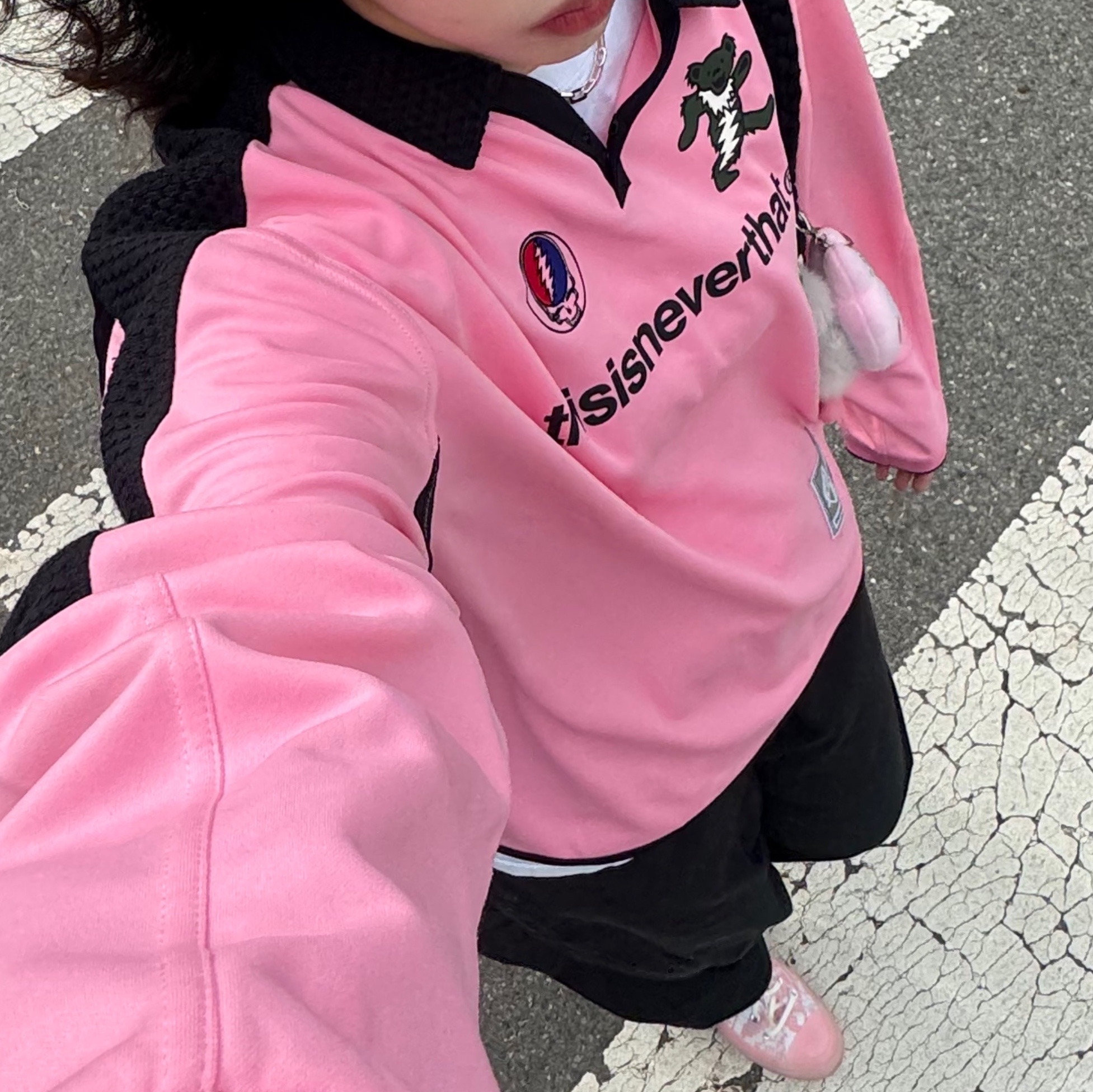 Thisisneverthat x Grateful Dead Soccer Jersey Pink, Converse x Golf Wang Chuck 70 Ox Snake Pink Dogwood 착용 스타일