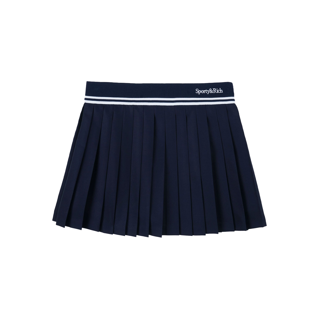 스포티 앤 리치 아비가일 울 플리츠 스커트 네이비 - 24FW(Sporty & Rich Abigail Wool Pleated Skirt Navy - 24FW)