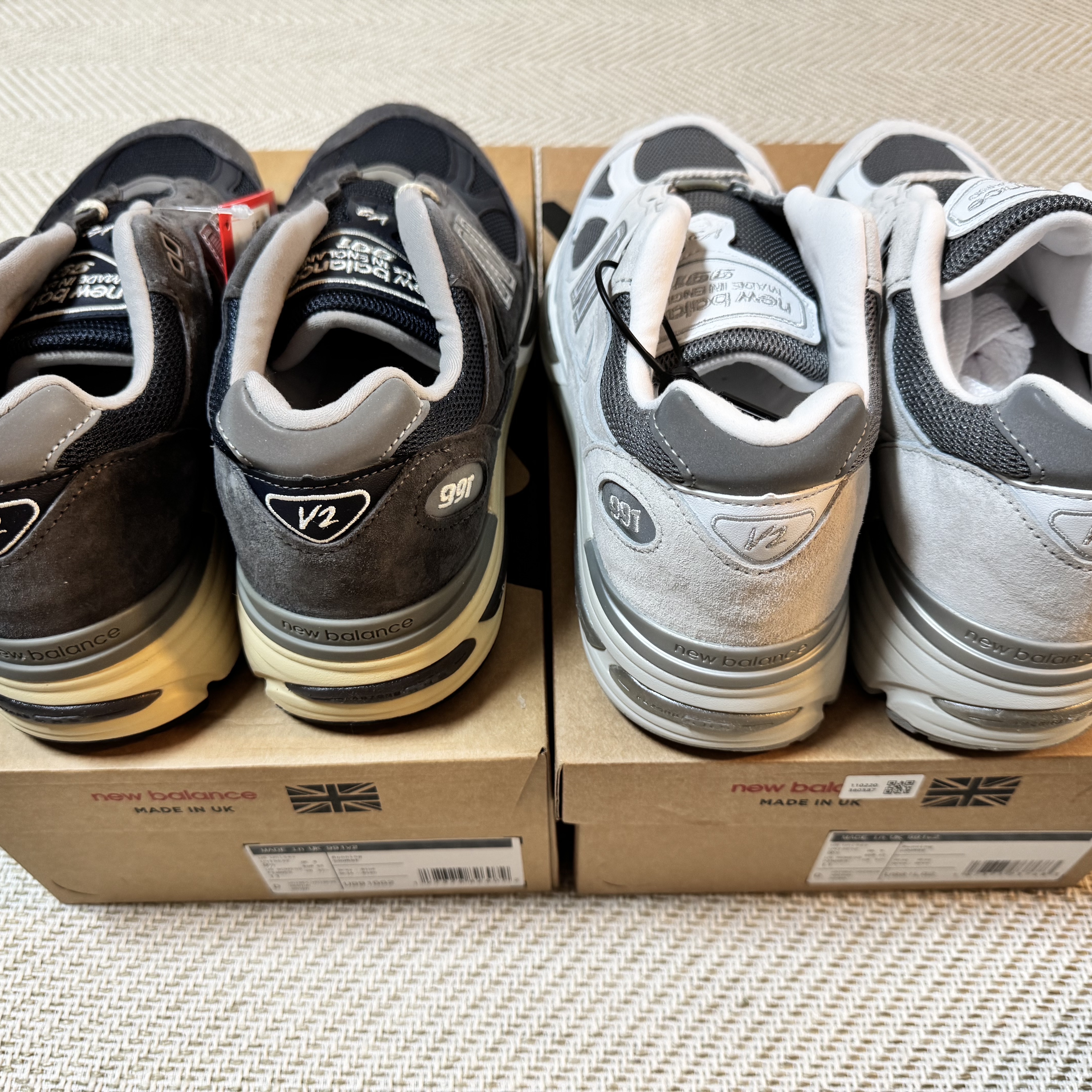 New Balance 991v2 Made in UK Dark Gull Grey, New Balance 991v2 Made in UK Nimbus Cloud Cool Grey - D Standard 착용 스타일 - 10