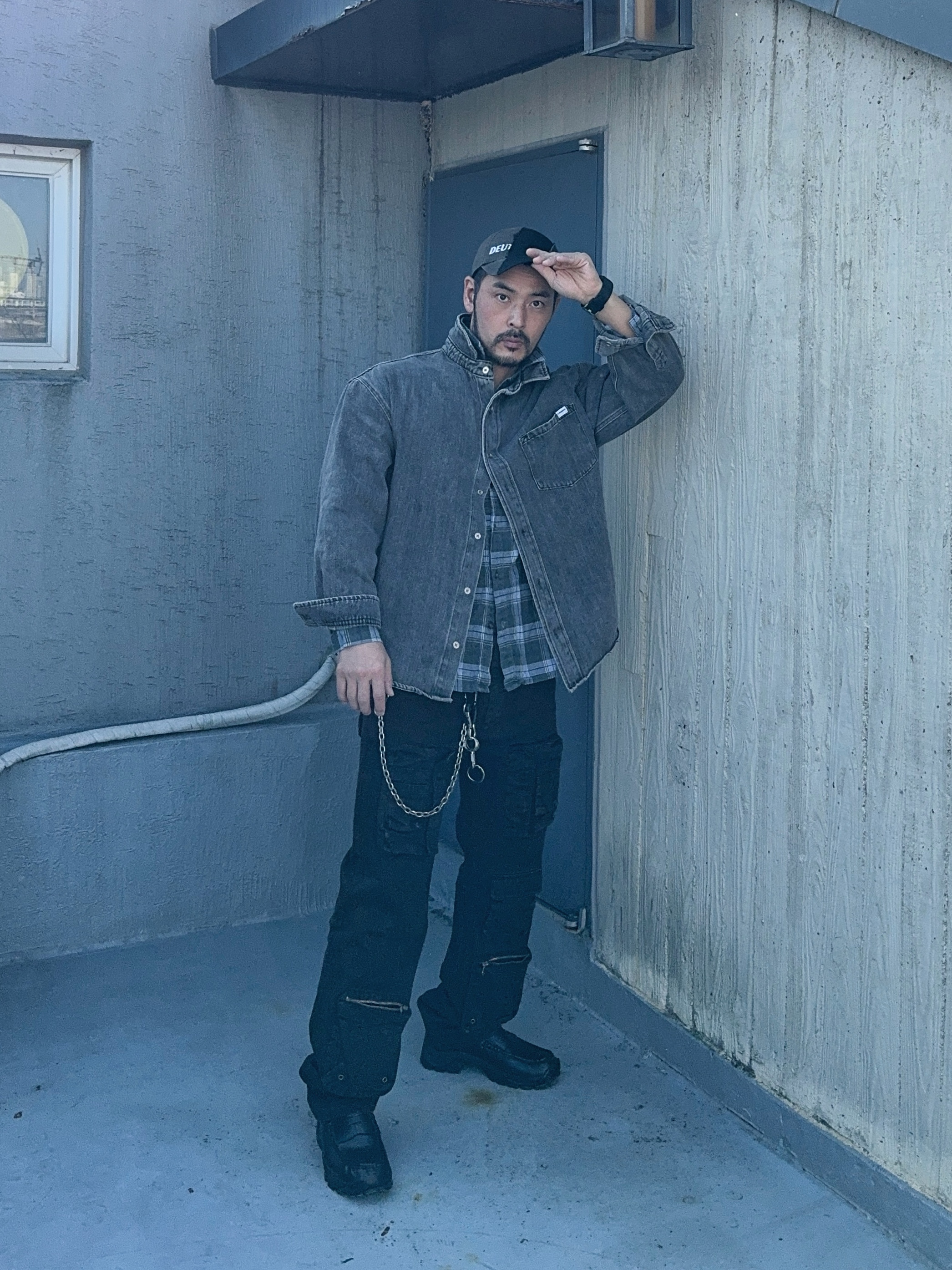 Undermycar Alghul Vintage Tactic Cargo Pants After Dark - 23SS 착용 스타일 - 4