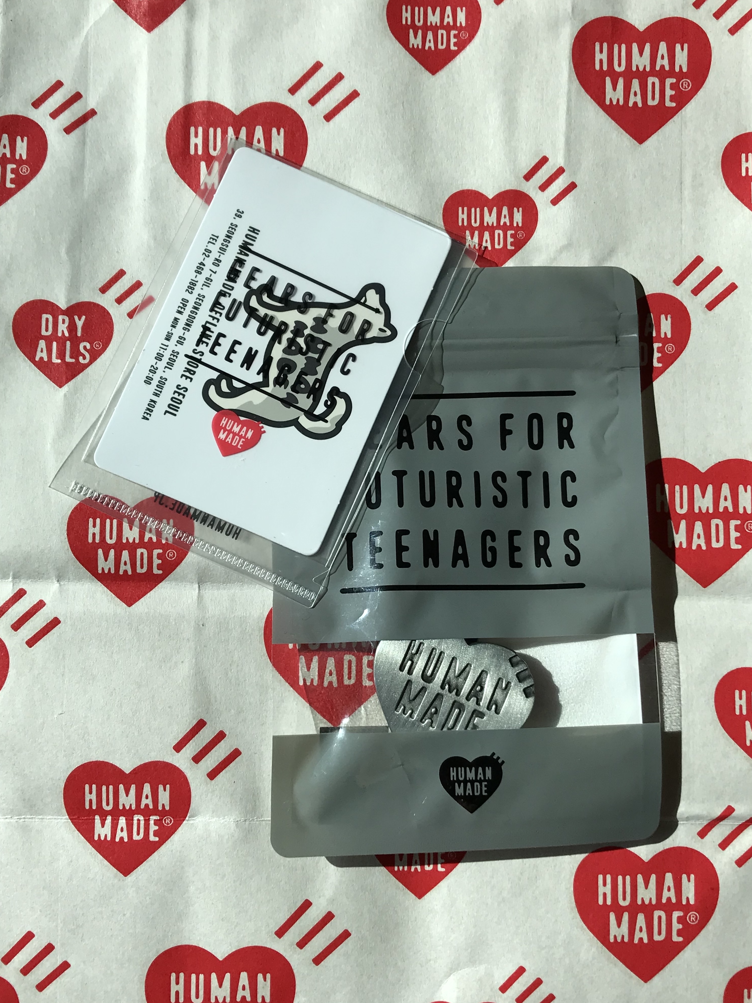 Human Made Heart Hair Band Silver 착용 스타일
