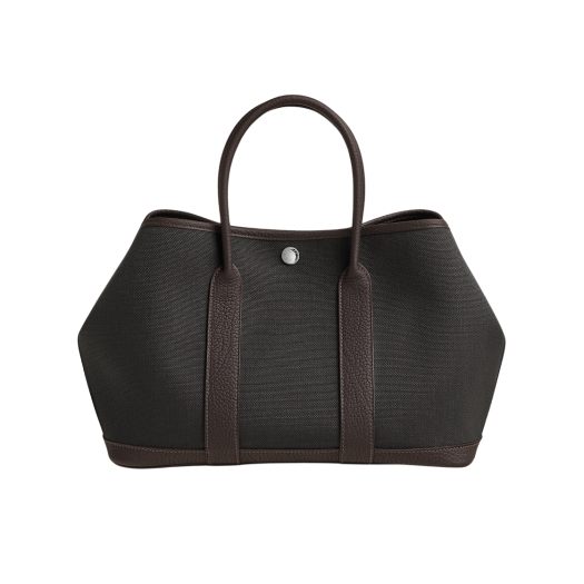 Hermes Garden Party 30 Bag Canvas Negonda & Palladium Dark Bronze Ebene