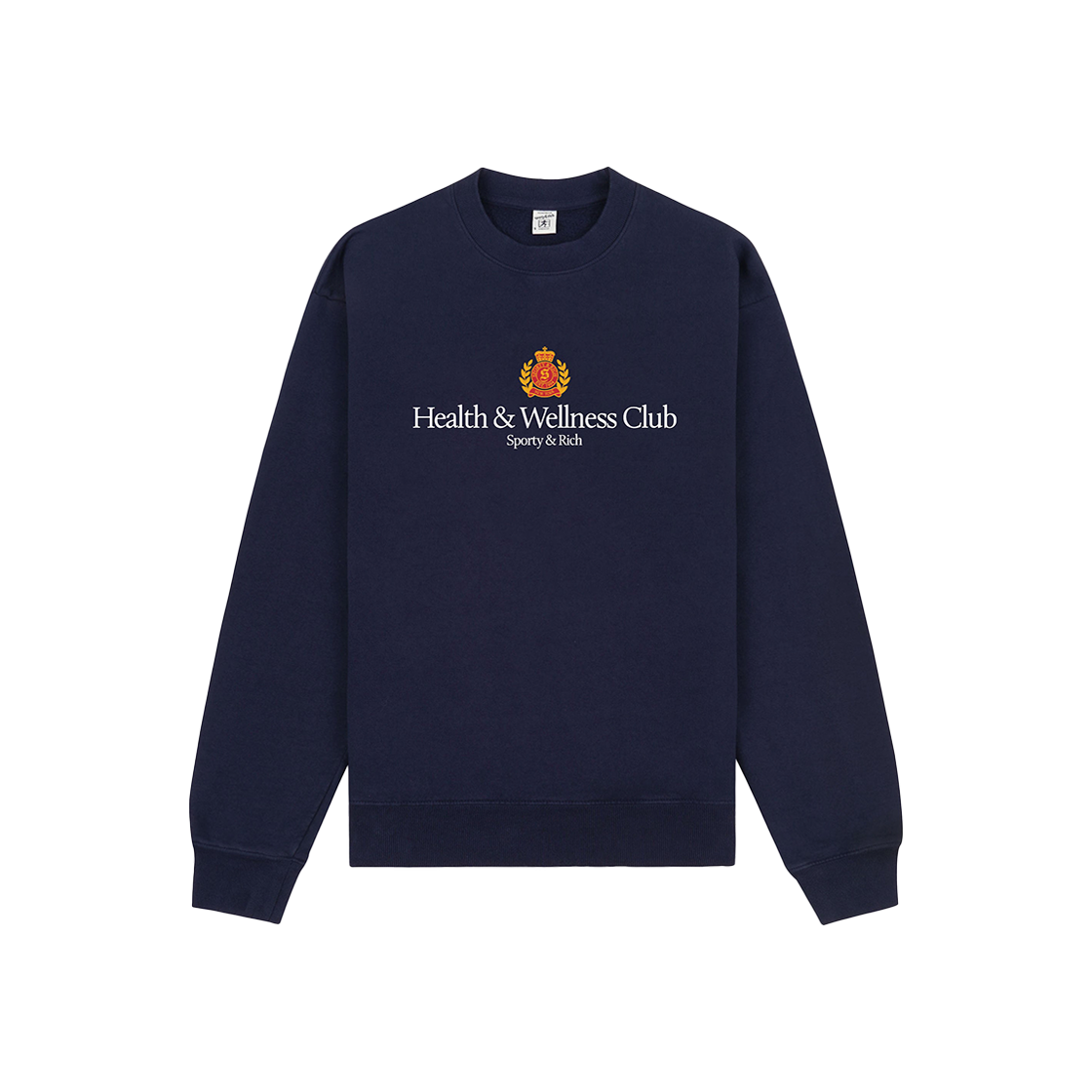 스포티 앤 리치 H&W 크레스트 크루넥 네이비 - 24FW(Sporty & Rich H&W Crest Crewneck Navy - 24FW)