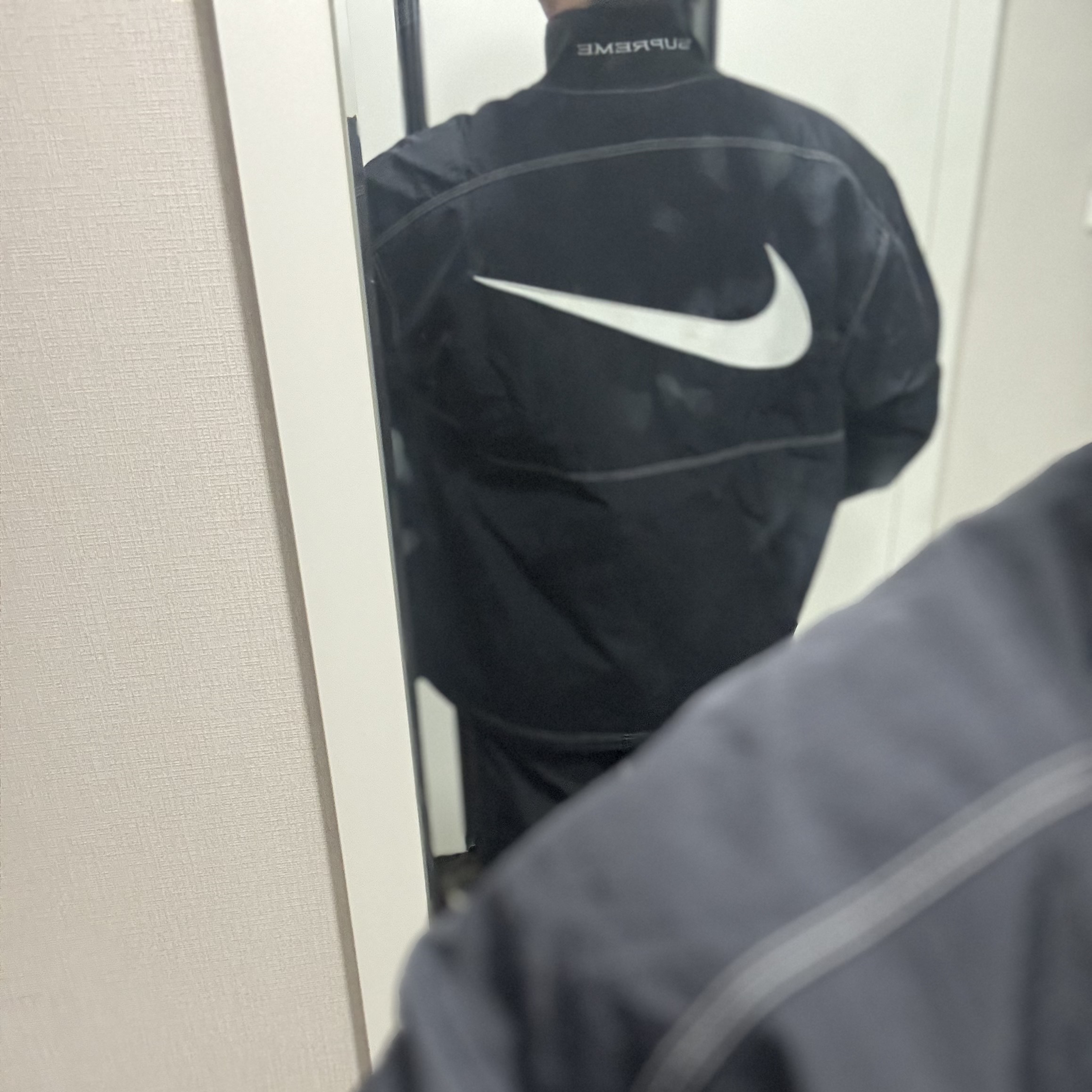 Supreme x Nike Ripstop Pullover Black - 24SS 착용 스타일