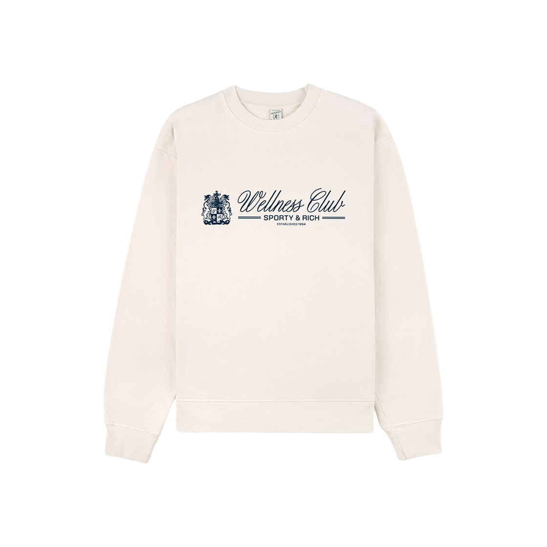 스포티 앤 리치 유니콘 크레스트 크루넥 크림 - 24FW(Sporty & Rich Unicorn Crest Crewneck Cream - 24FW)