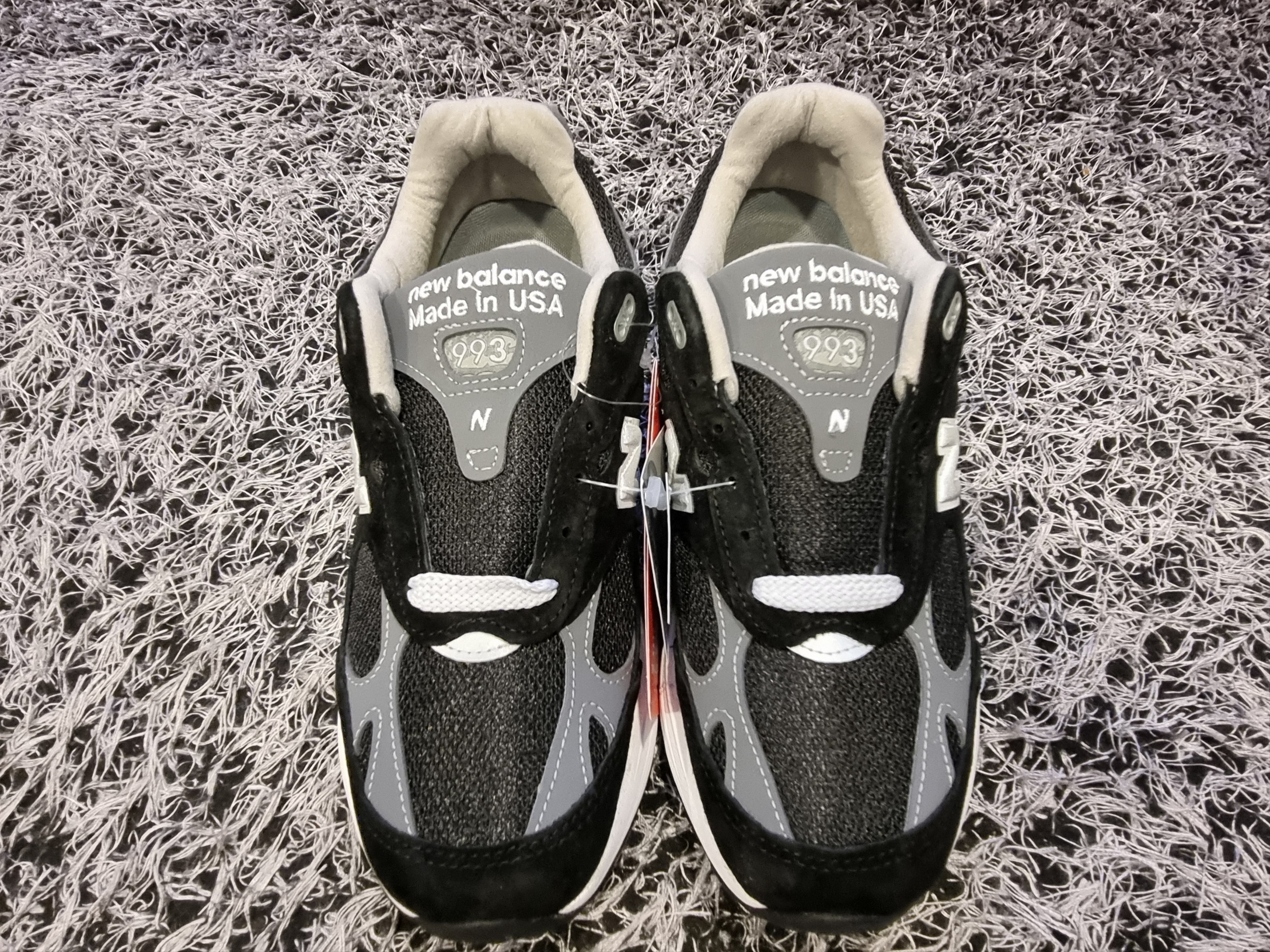 New Balance 993 Made in USA Black - D Standard 착용 스타일 - 4