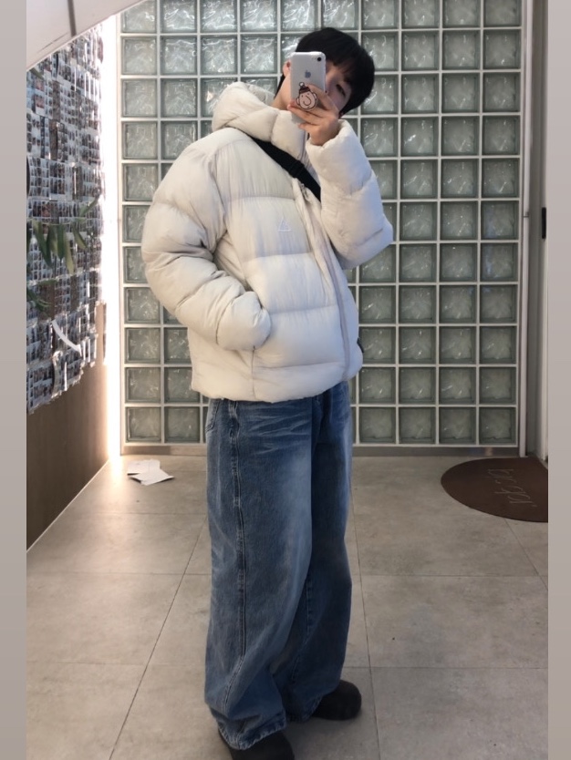 Nike ACG Therma-Fit ADV Lunar Lake Loose Hooded Jacket Light Orewood Brown - Asia 착용 스타일