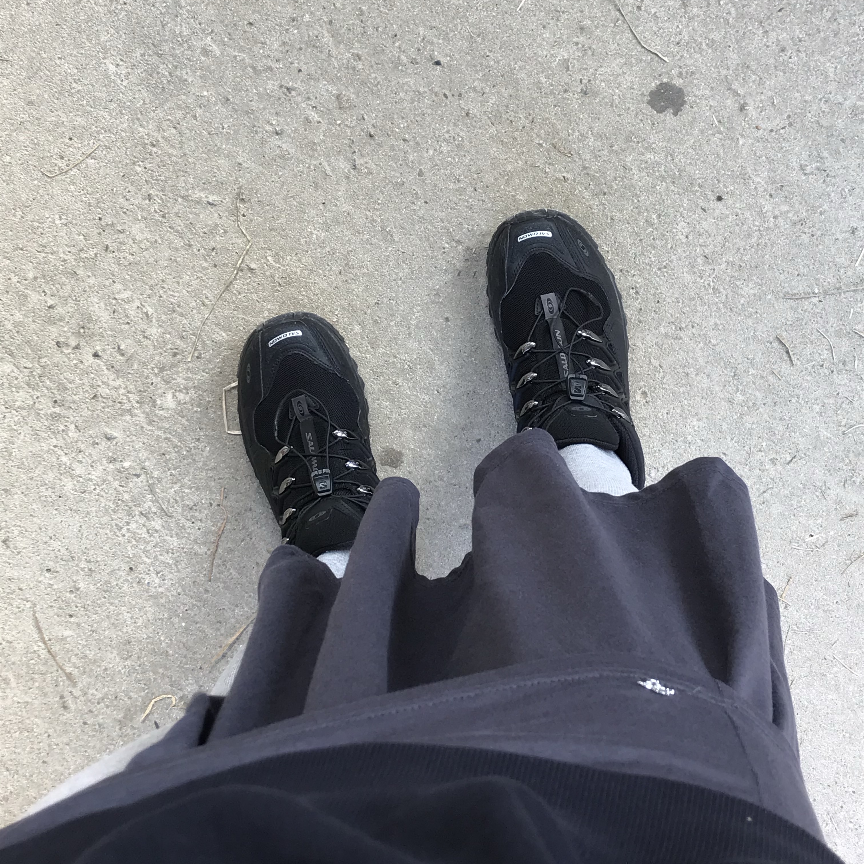 Salomon ACS + Black Silver 착용 스타일