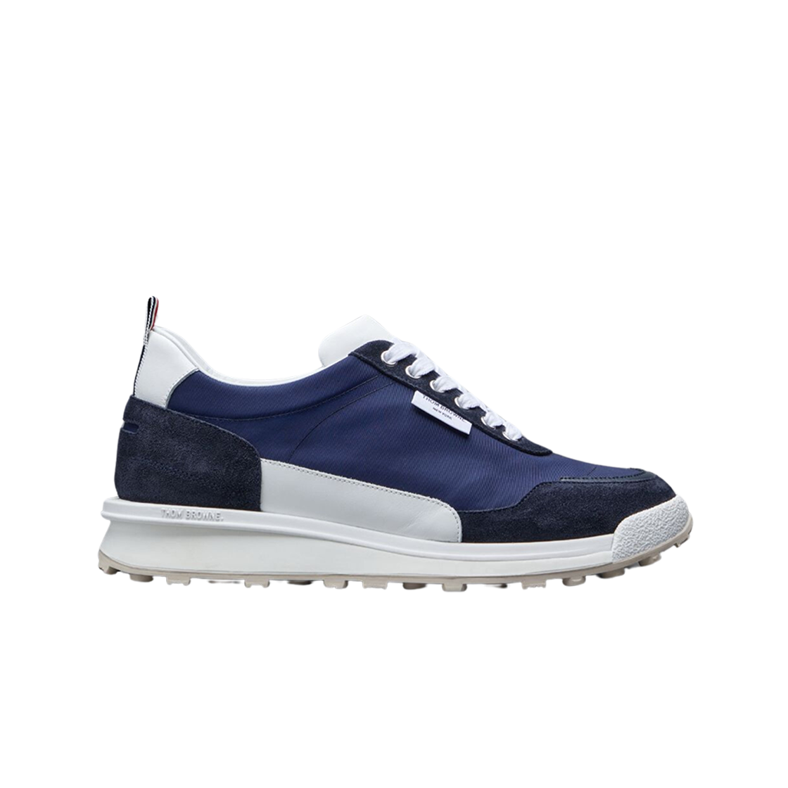 MFD271C-F0488-450 Thom Browne Eco Nylon Alumni Trainer Blue