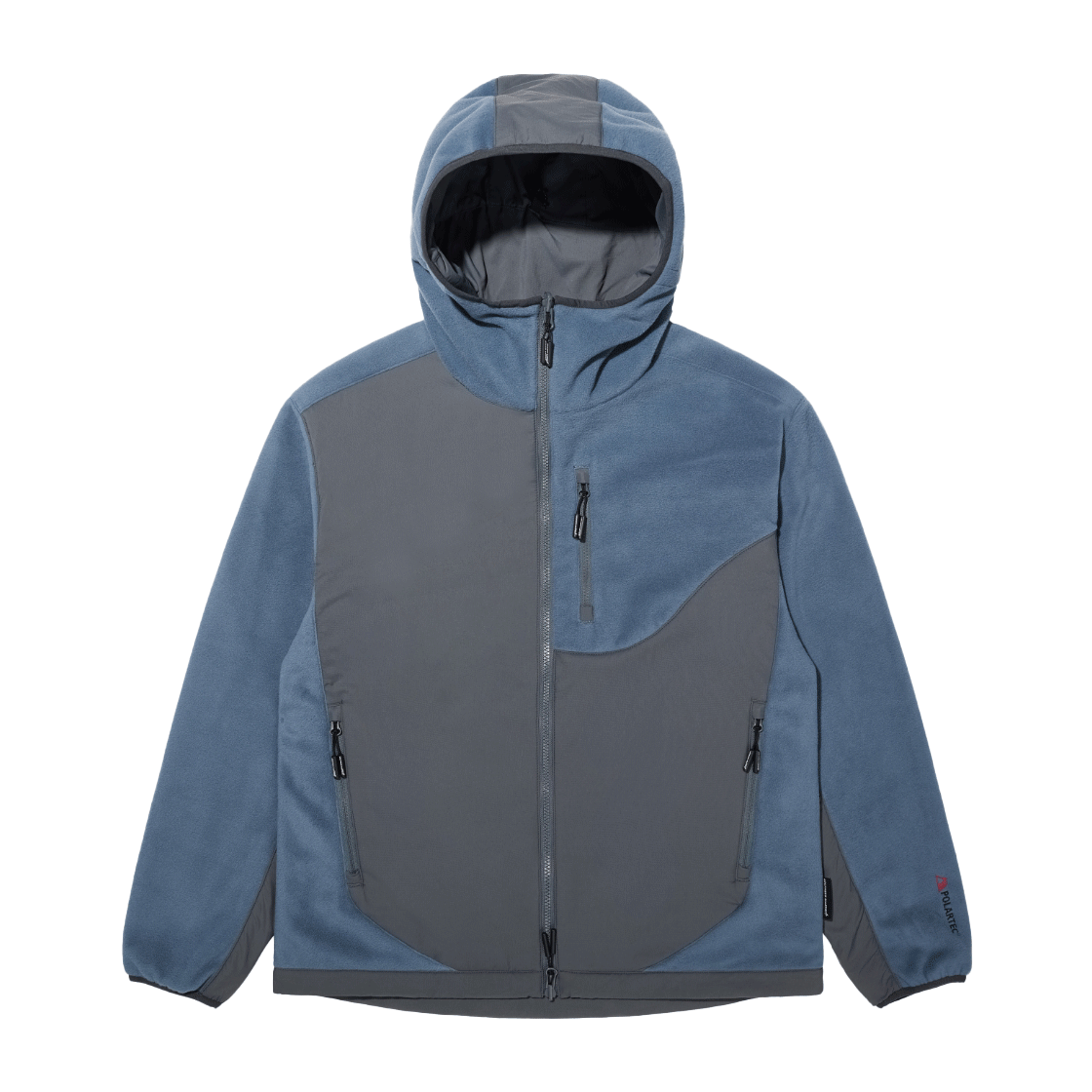 록히드마틴 LM 폴라텍 리버서블 나일론 믹스 후드 블루