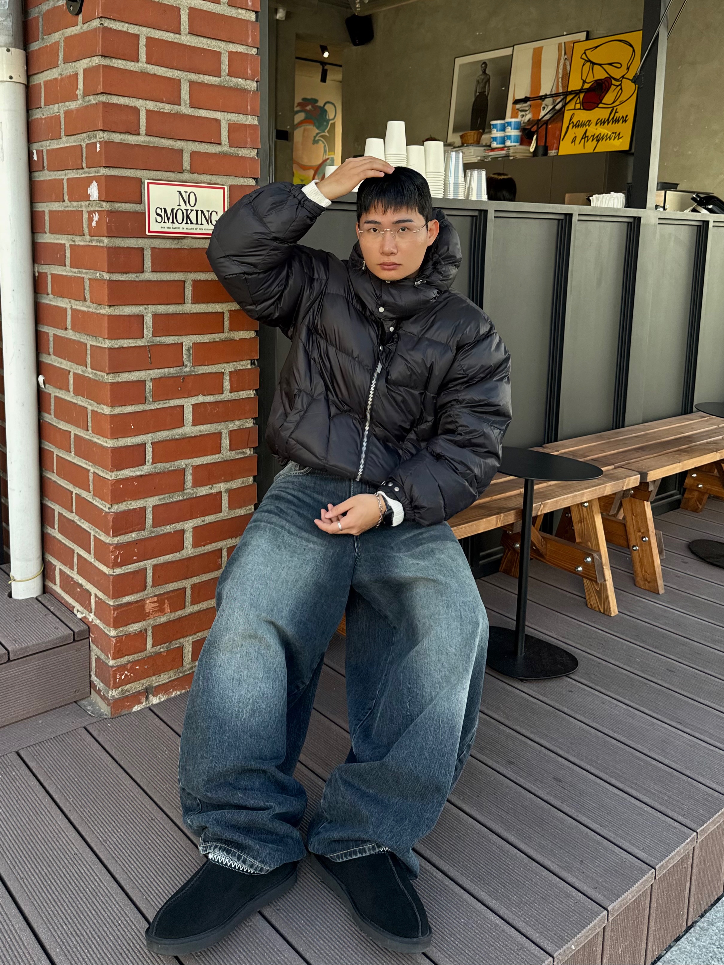 UGG Tasman Black 착용 스타일 - 3