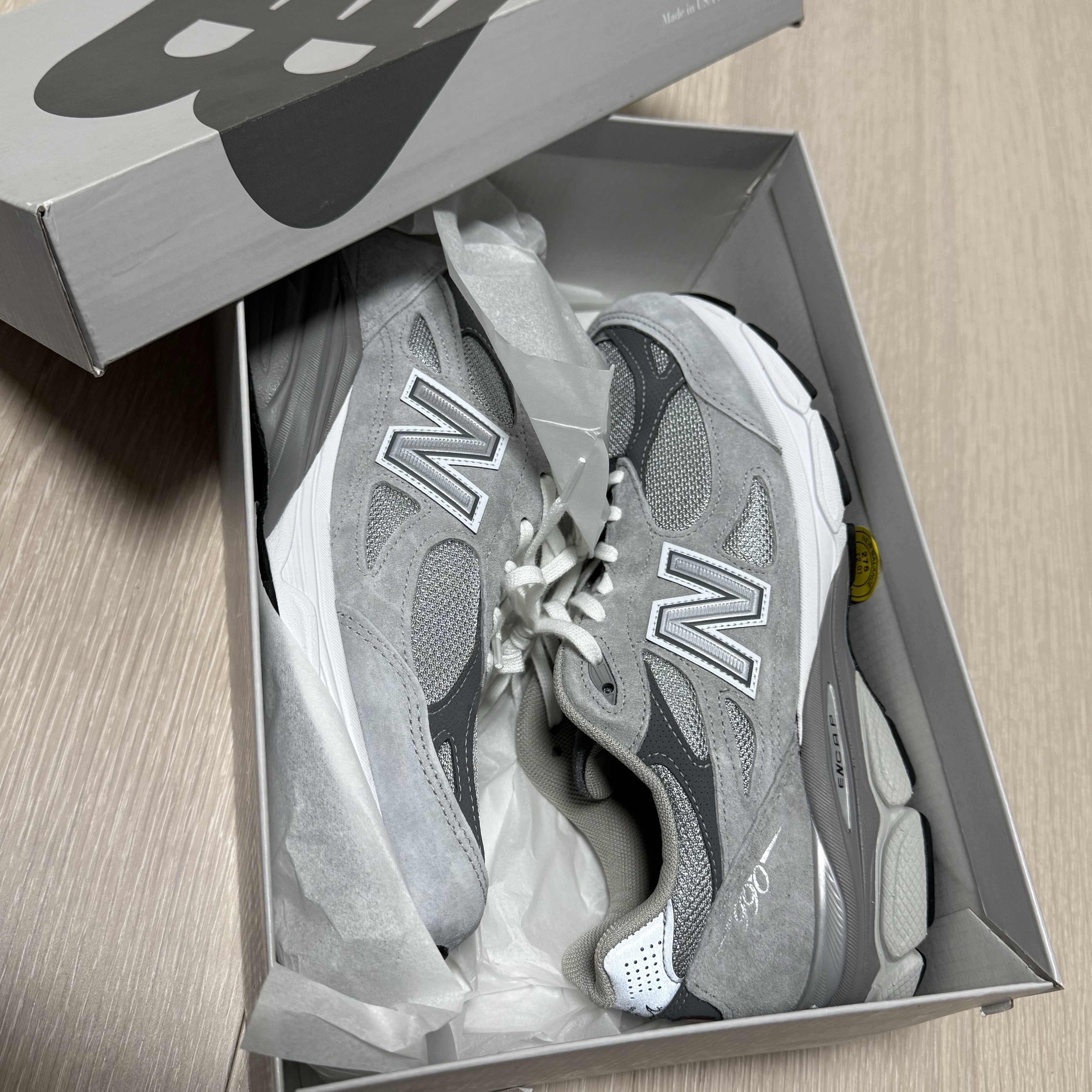 New Balance 990v3 Made in USA Grey - D Standard 착용 스타일