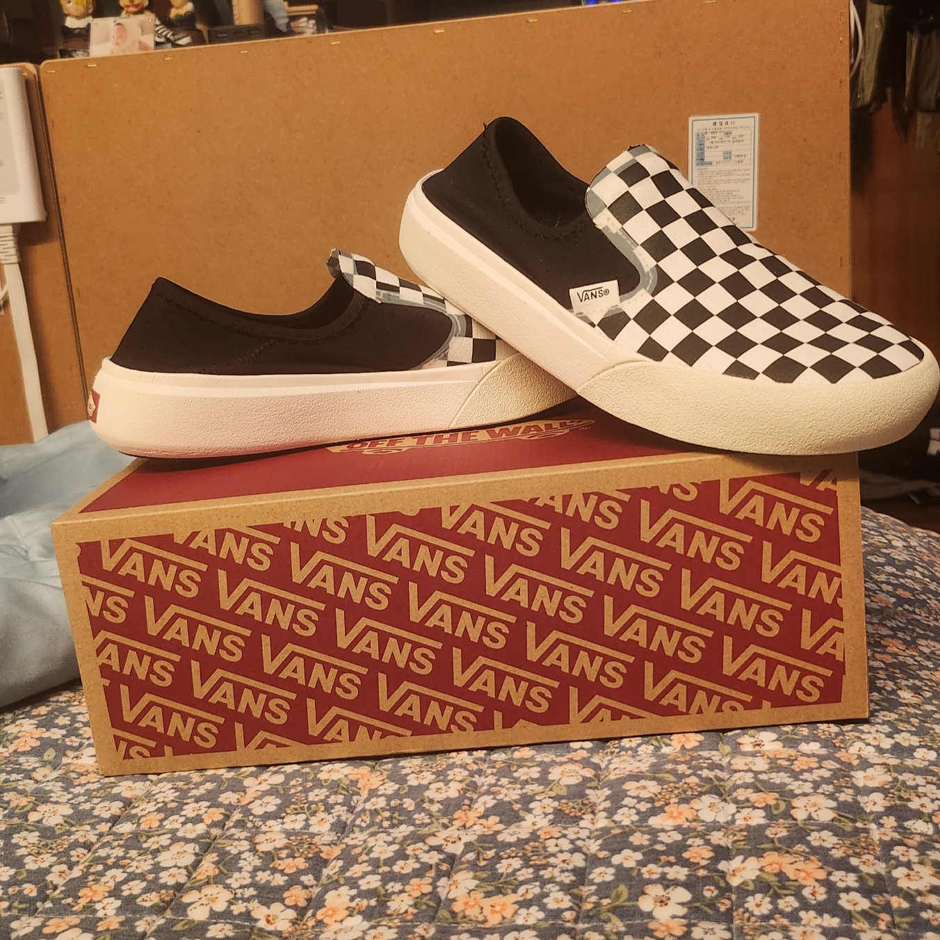 Vans Checkerboard Comfycush One Black 착용 스타일