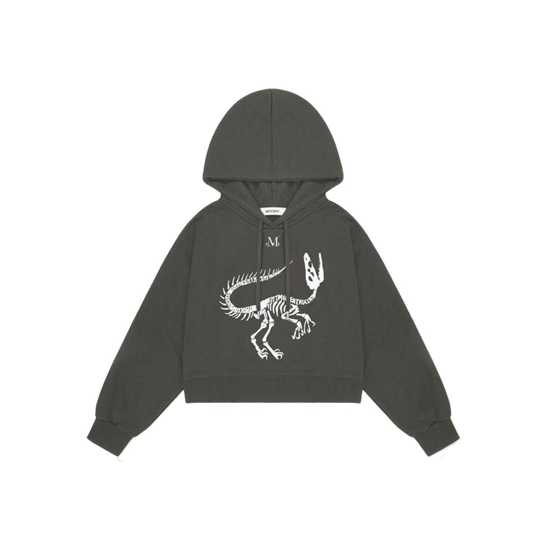 무센트 다이노 로고 후드 티 차콜(MUCENT Dino Logo Hood T Charcoal) - 3